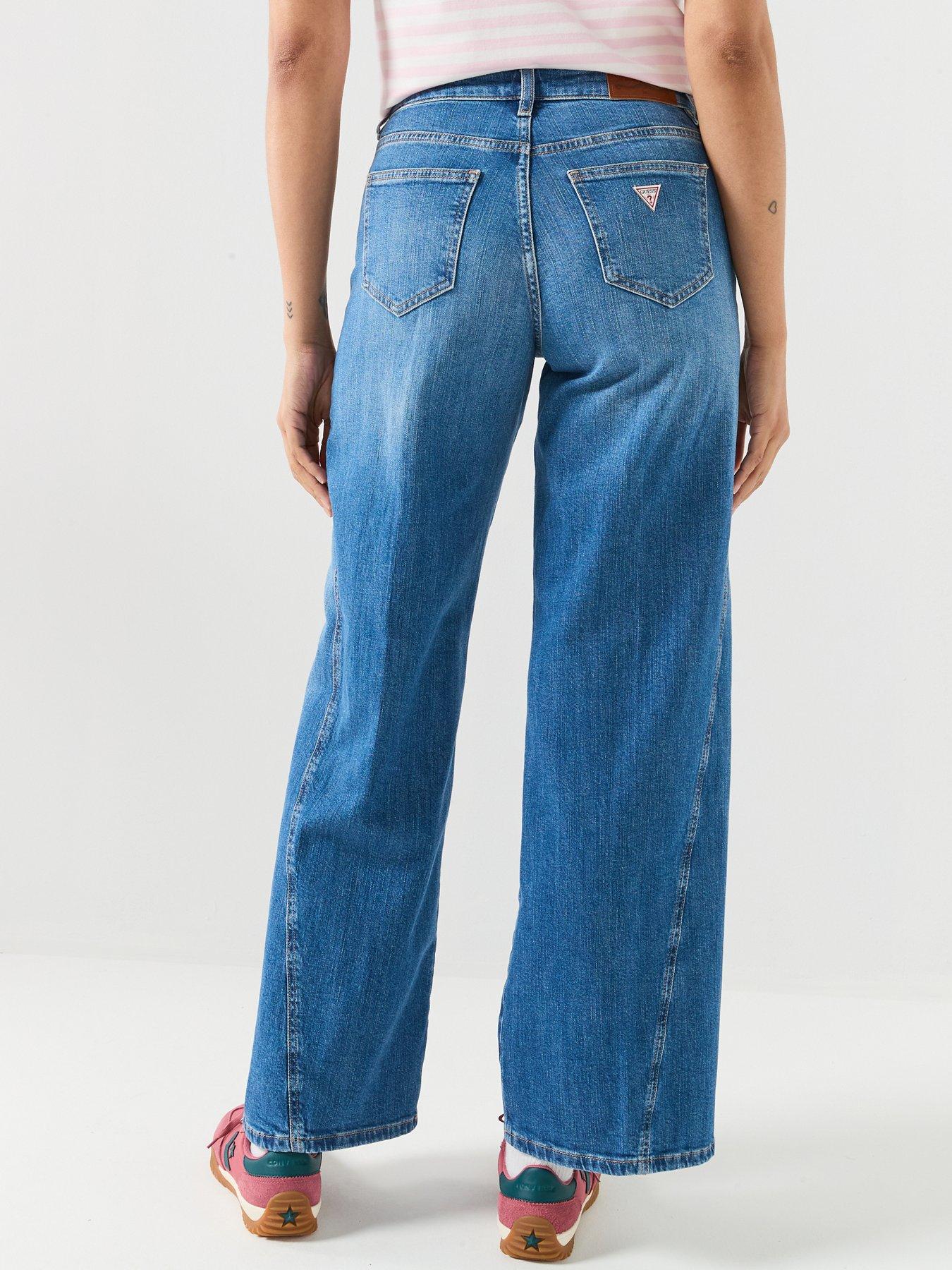 Image 2 of 4 of Guess G11 Wide Leg Twisted Jeans - Blue