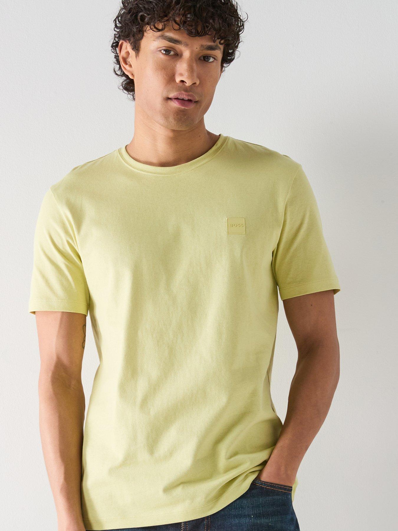 BOSS Tales Tonal Logo Relaxed Fit T-Shirt, Dark Yellow, Size 2Xl, Men