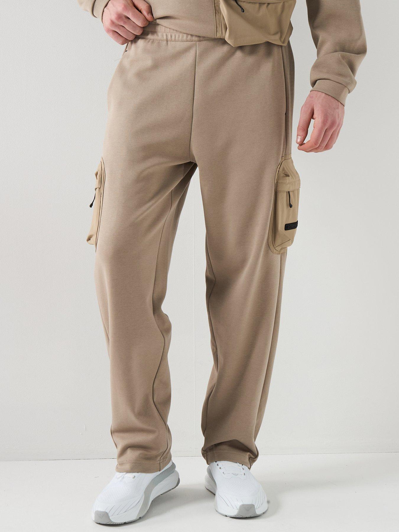 EA7 Emporio Armani Train Athletic Mix Cargo Joggers - Light Brown