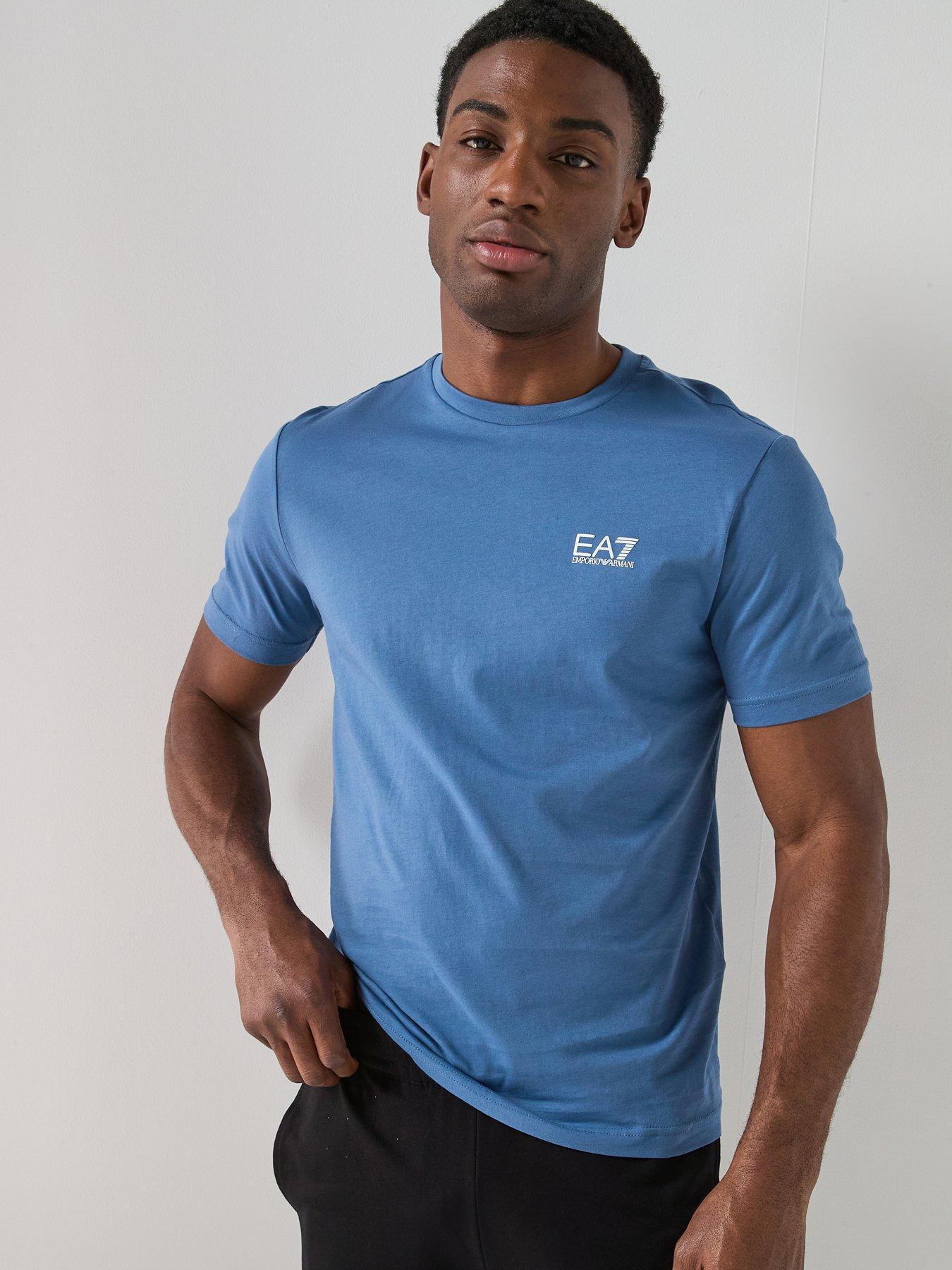 EA7 Emporio Armani Core Id Crew Neck T-Shirt, Blue, Size 3Xl, Men