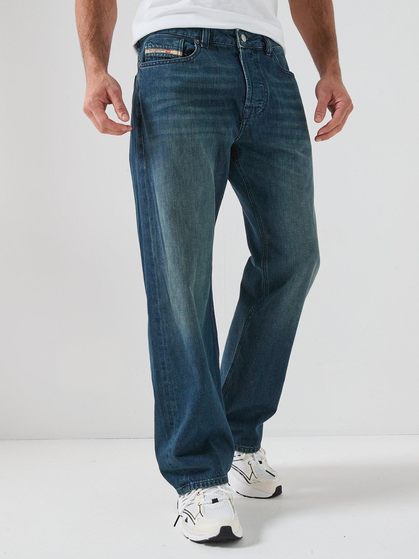 Diesel D-Eeper Relaxed Straight Fit Jeans - Dark Blue