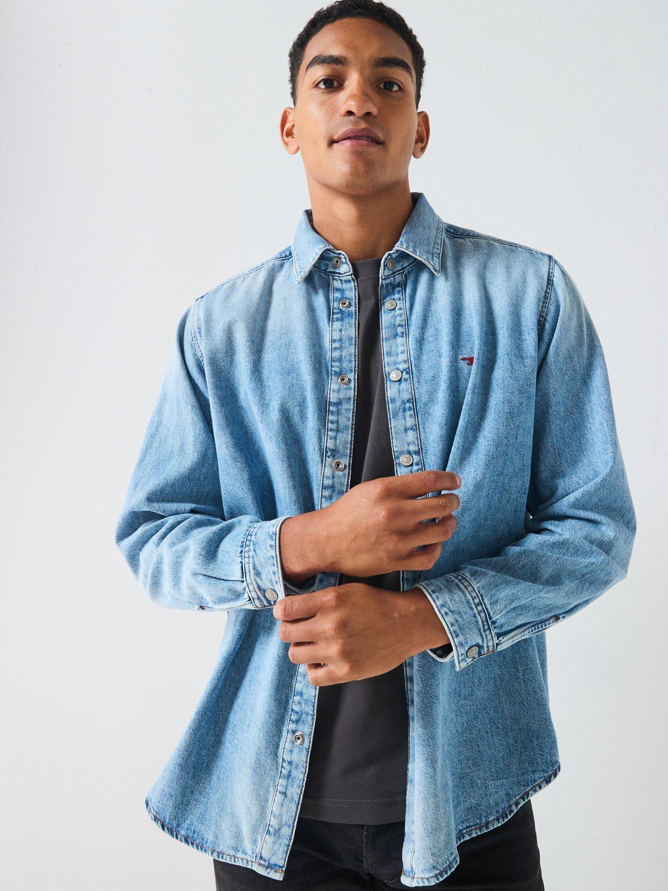 Diesel D Oval Denim Shirt - Light Blue