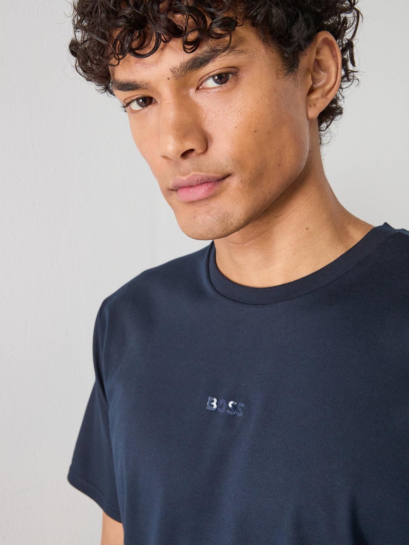 Image 4 of 5 of BOSS Relax Monogram Shorts Pyjama Set - Navy
