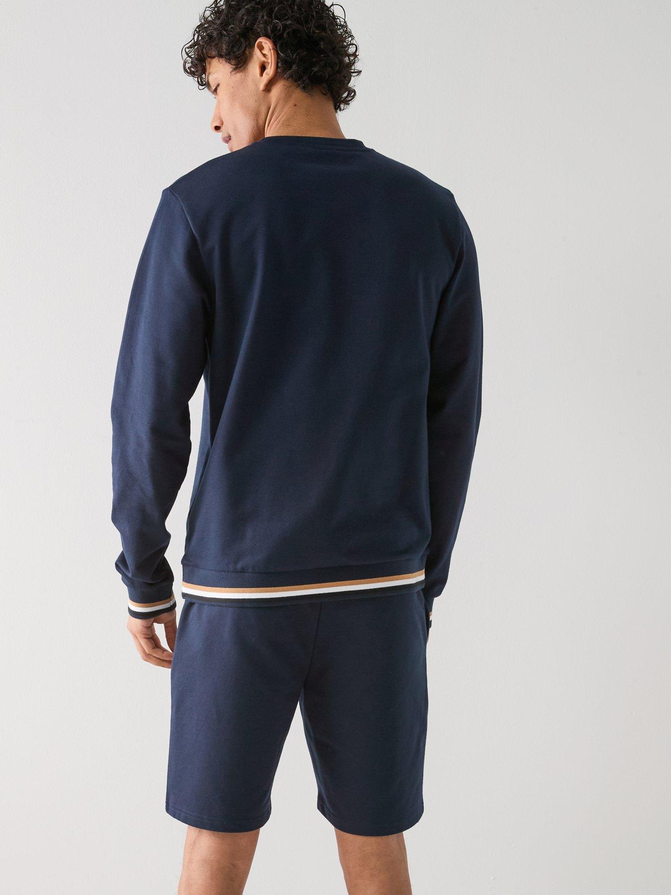 Image 2 of 4 of BOSS Iconic Loungewear Crew Sweatshirt - Navy