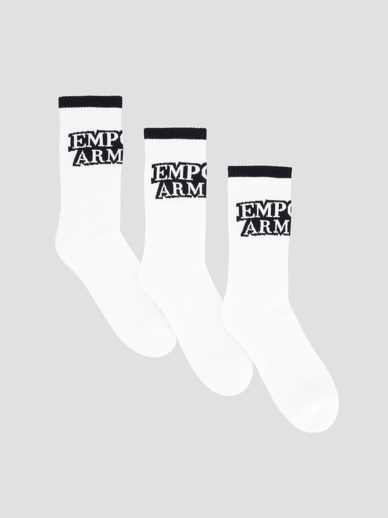 Emporio Armani Bodywear 3 Pack Crew Socks - White