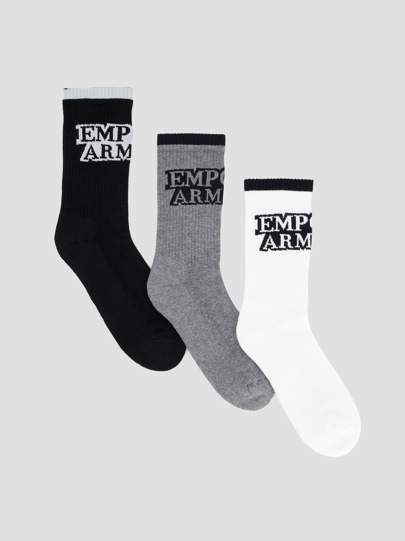 Image 1 of 1 of Emporio Armani Bodywear 3 Pack Crew Socks - Multi