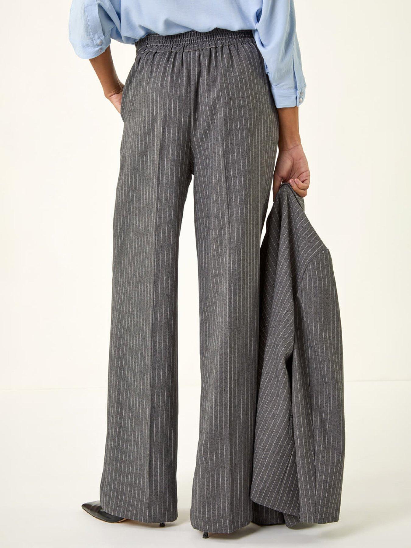 Image 2 of 5 of Roman Stripe Wide Leg Pocket Trouser