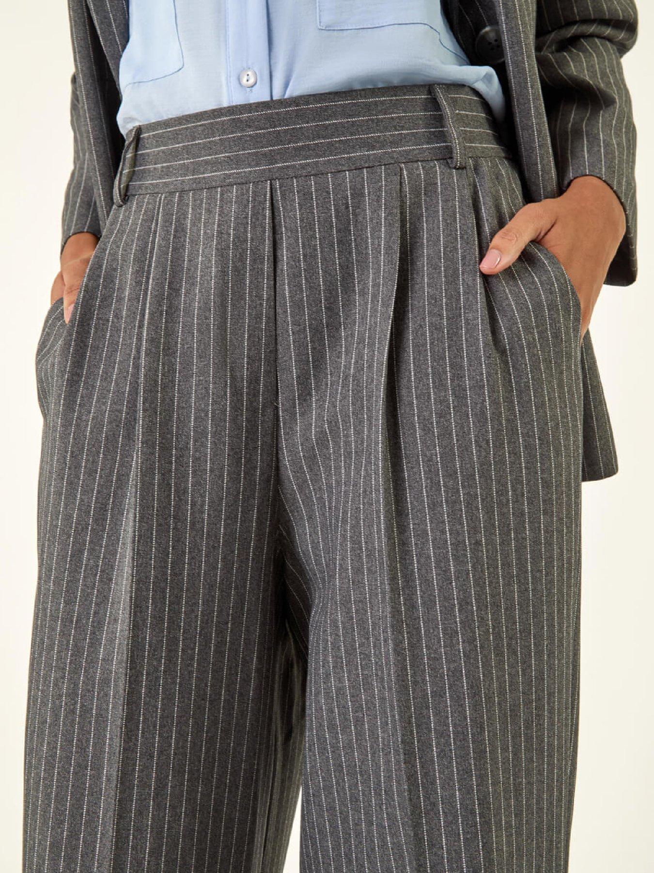 Image 5 of 5 of Roman Stripe Wide Leg Pocket Trouser