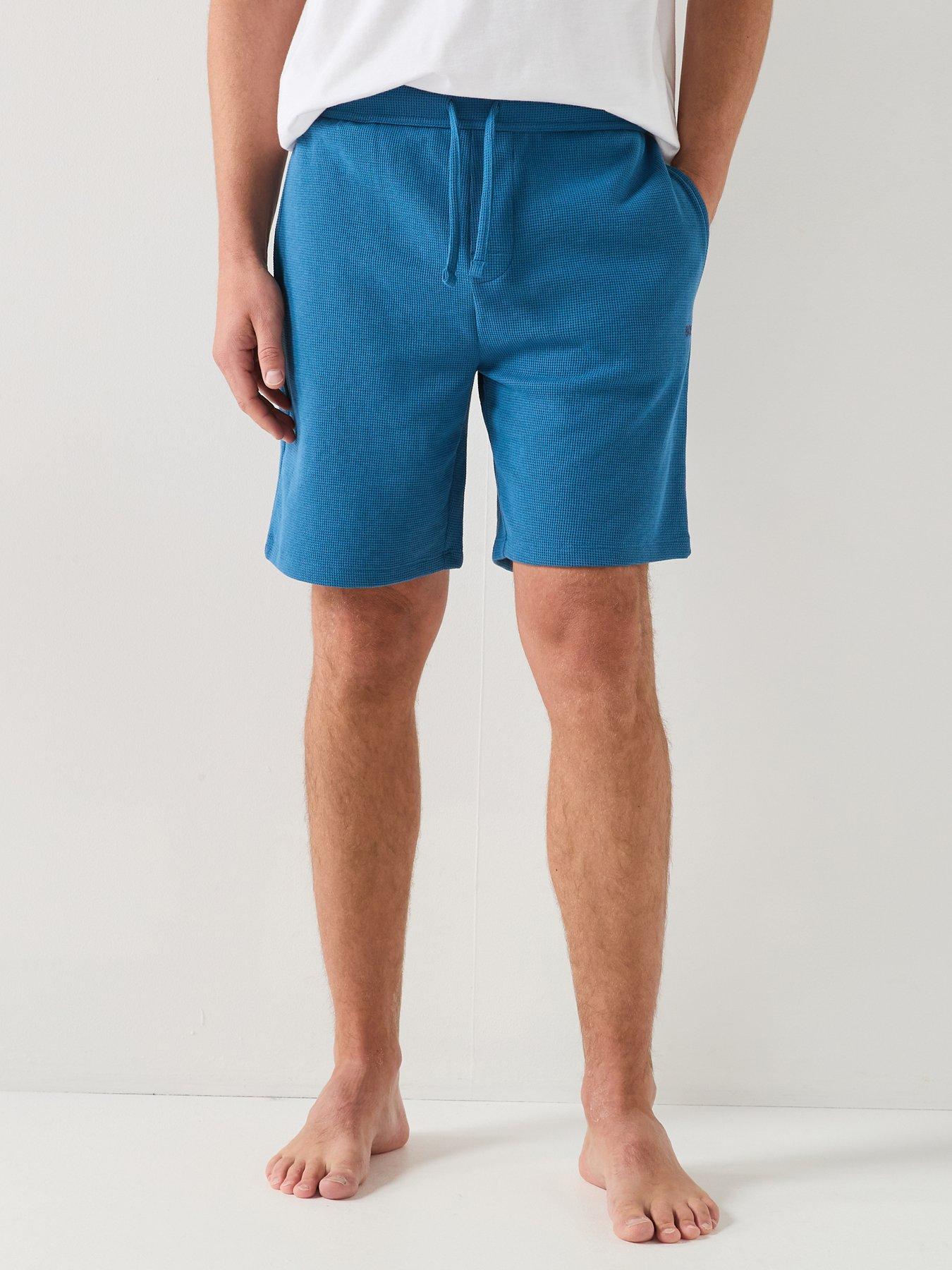 BOSS Waffle Loungewear Shorts - Blue