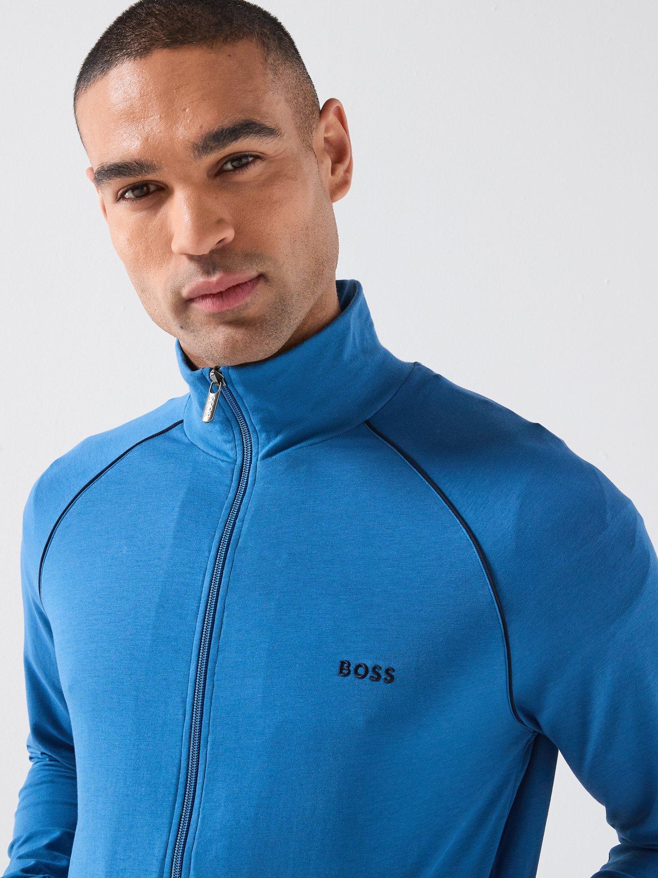 Image 4 of 4 of BOSS Mix &amp; Match Loungewear Track Top - Blue