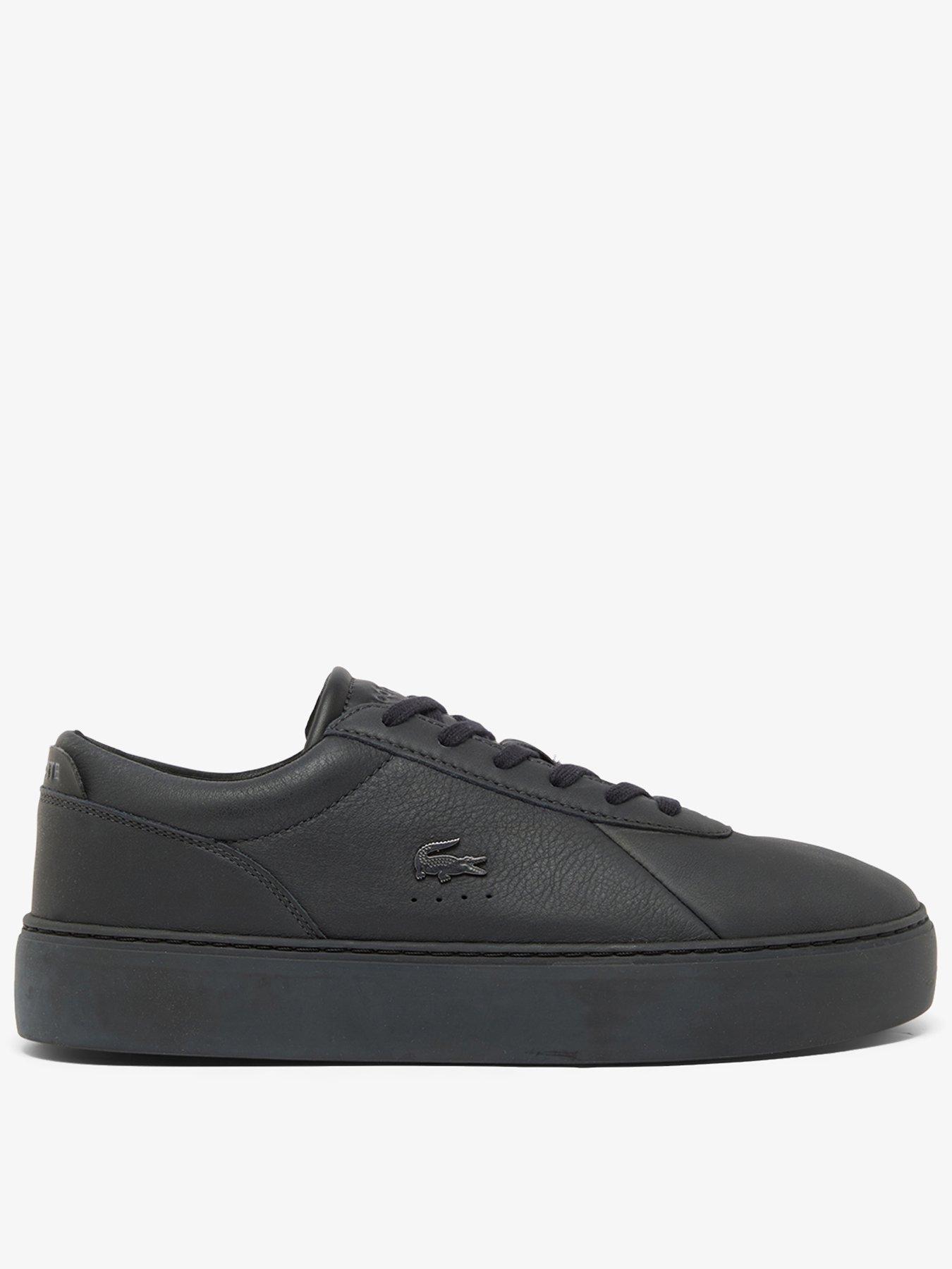 Lacoste Court Set Leather Trainers - Black