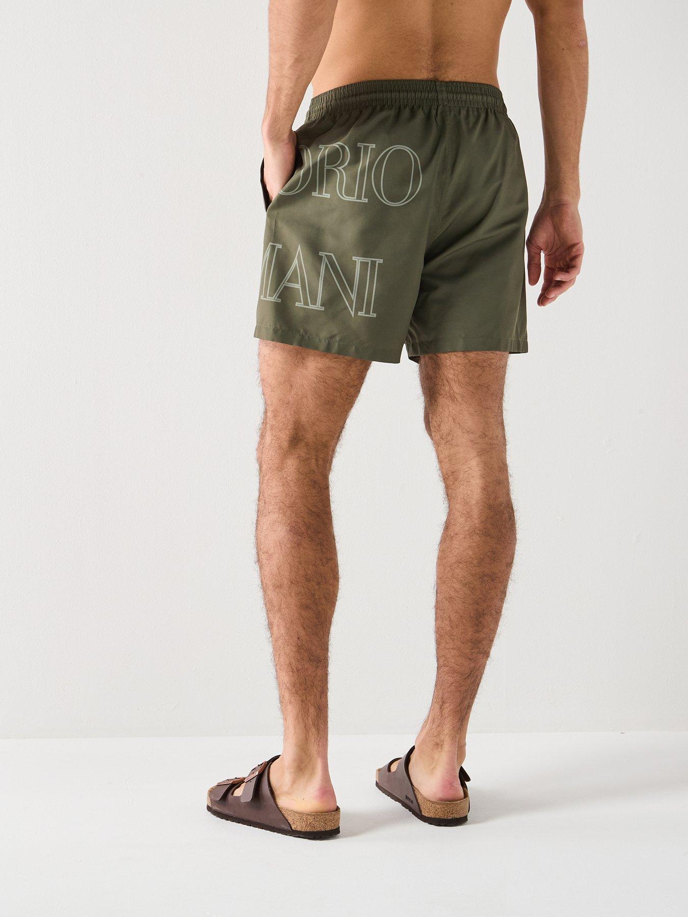 Image 2 of 5 of Emporio Armani Bodywear Bold Logo Swim Short - Khaki