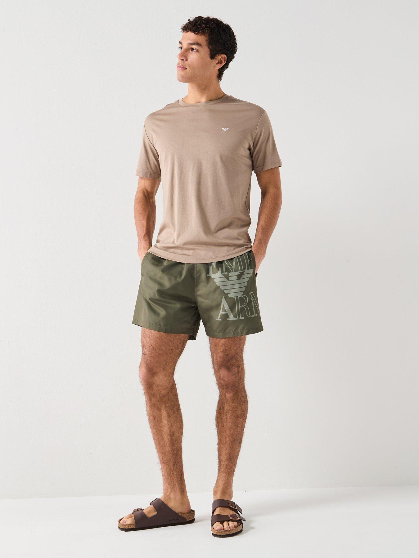 Image 3 of 5 of Emporio Armani Bodywear Bold Logo Swim Short - Khaki