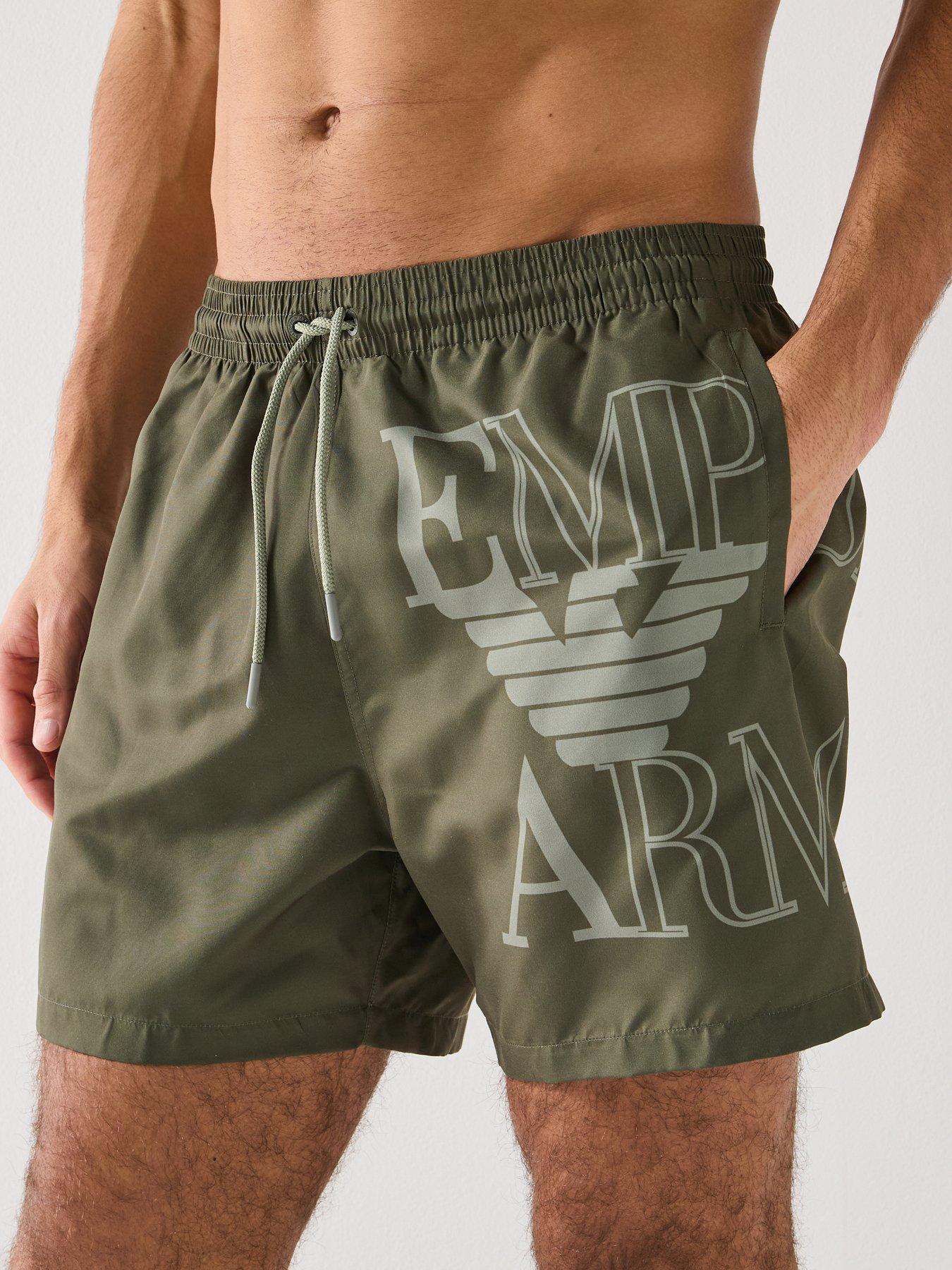 Image 4 of 5 of Emporio Armani Bodywear Bold Logo Swim Short - Khaki
