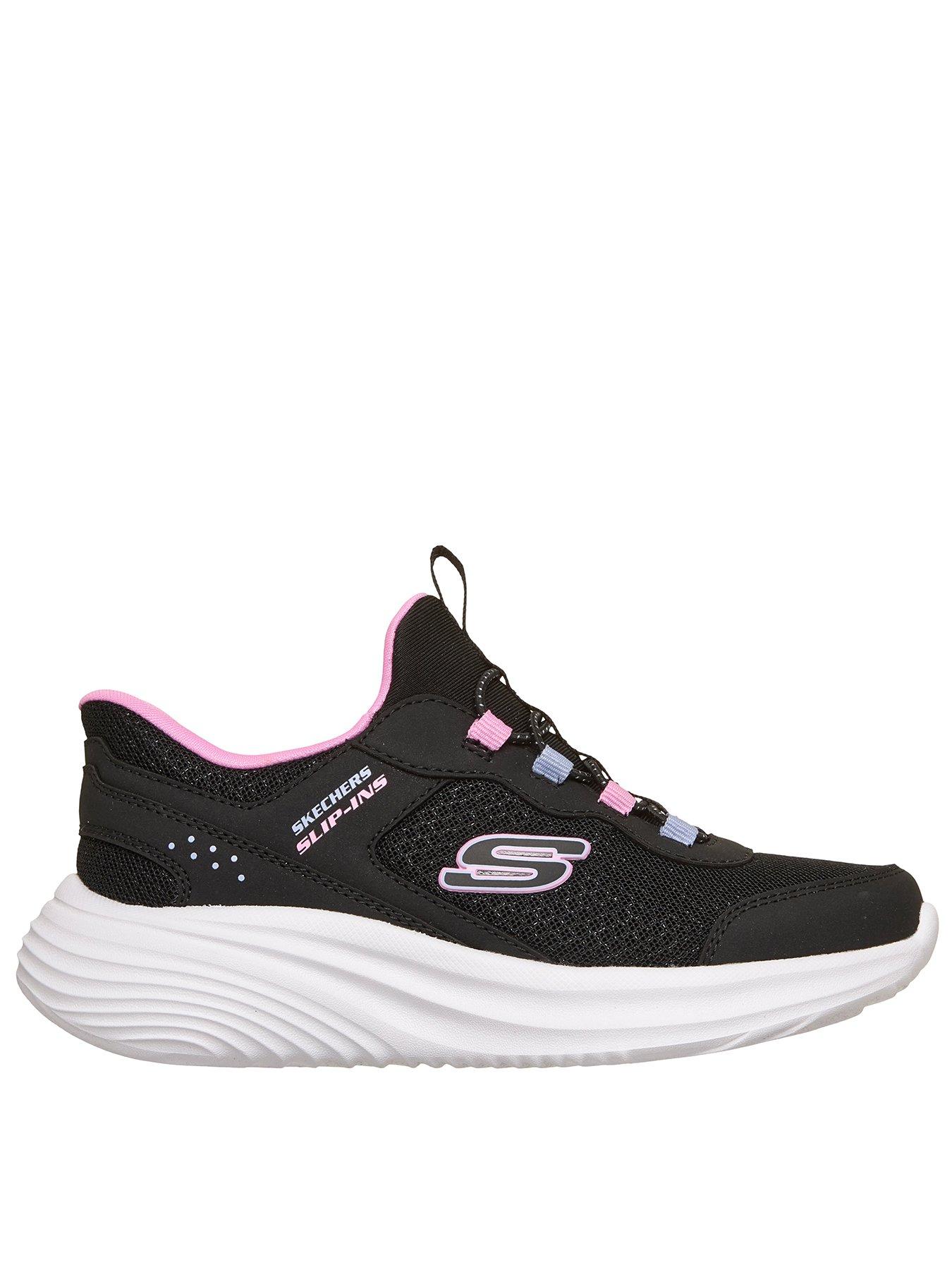 Skechers Kids Bounder Pro Slip-in Trainers - Black/pink