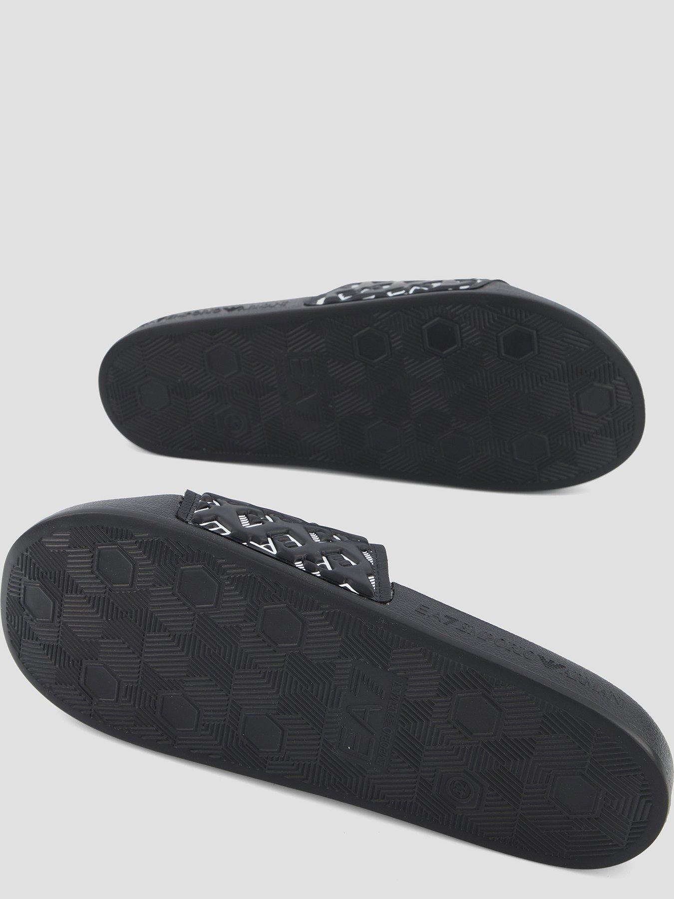 Image 4 of 7 of EA7 Emporio Armani All Over Logo Slider - Black