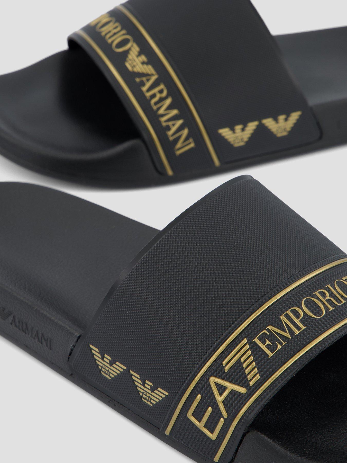 Image 5 of 7 of EA7 Emporio Armani Taped Logo Slider - Gold
