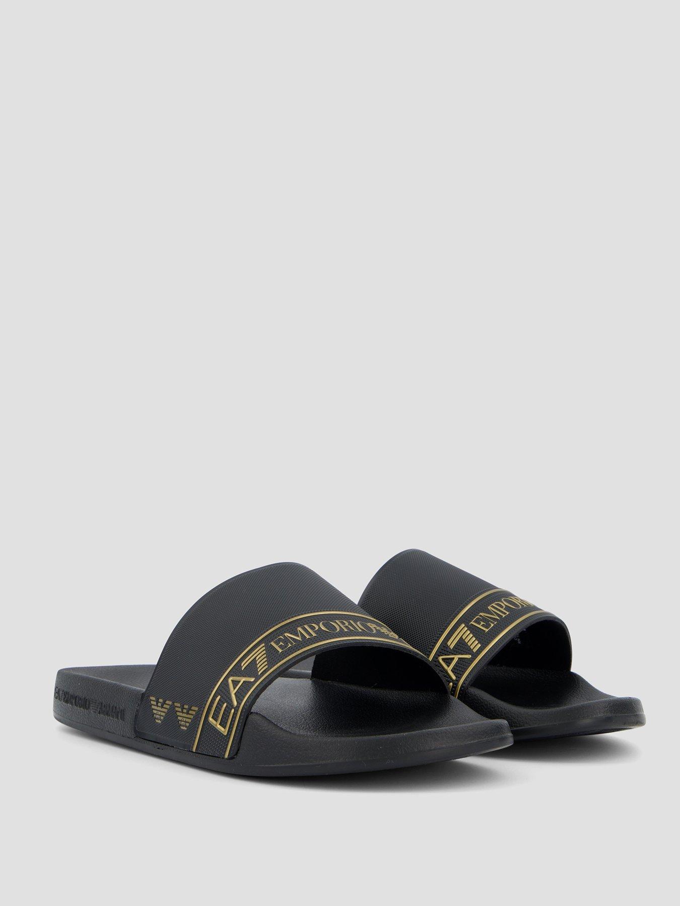 Image 6 of 7 of EA7 Emporio Armani Taped Logo Slider - Gold