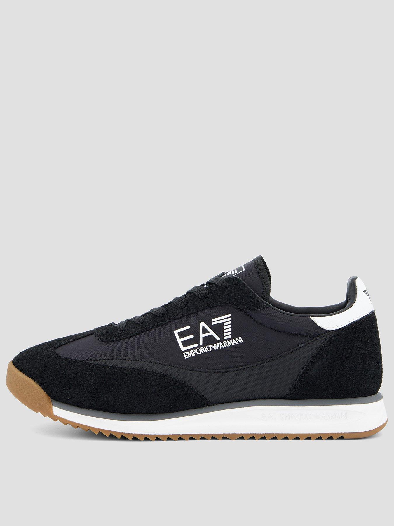 Ea7 Emporio Armani Eclipse Suede Trainers - Black