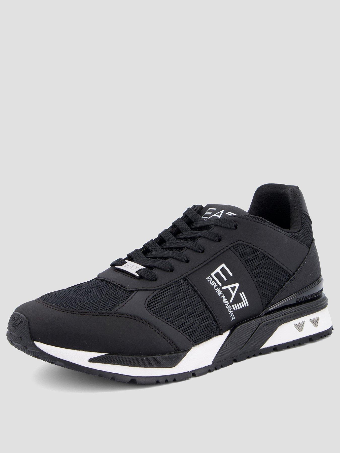 Image 2 of 7 of EA7 Emporio Armani Mesh &amp; Pu Trainers - Black