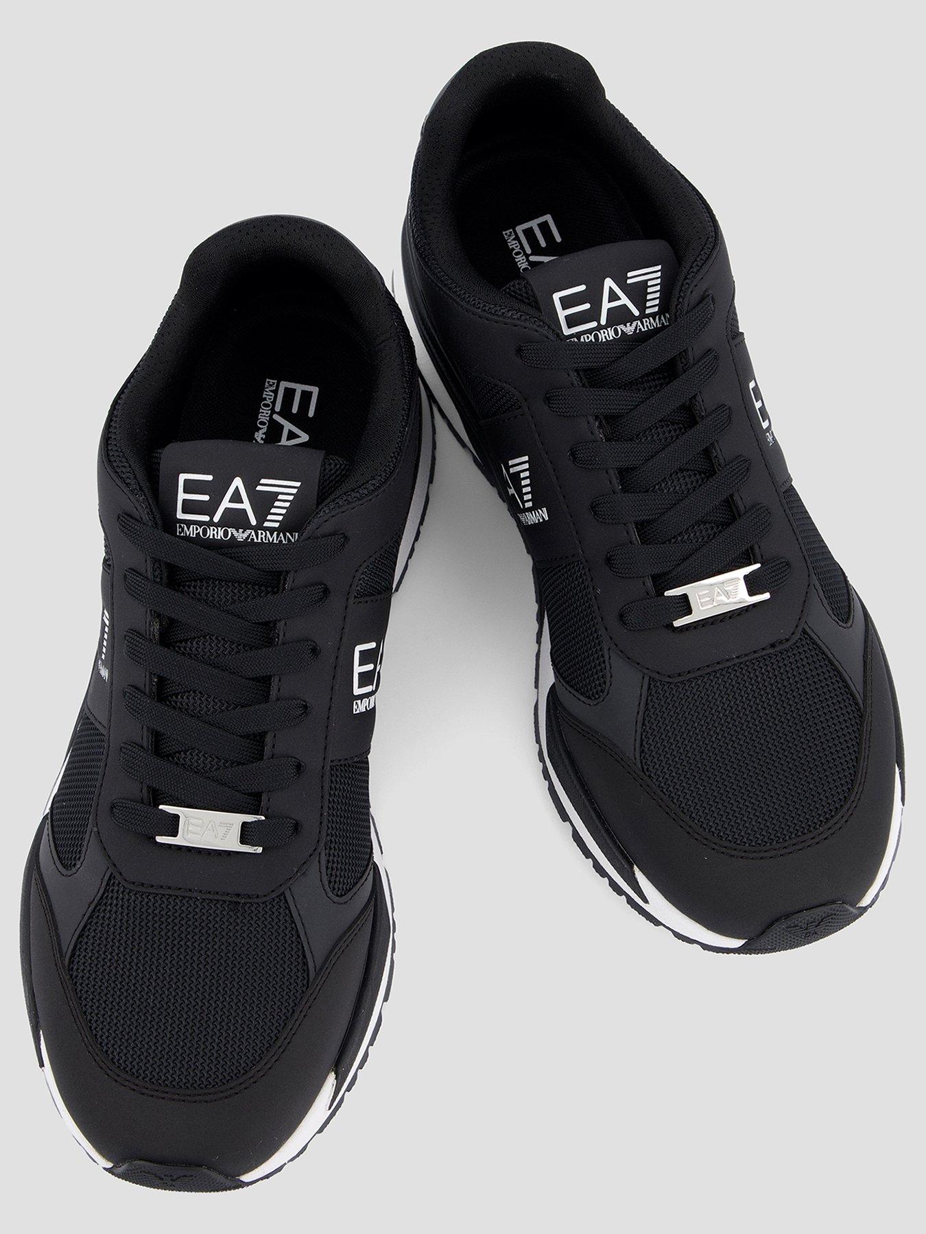 Image 3 of 7 of EA7 Emporio Armani Mesh &amp; Pu Trainers - Black