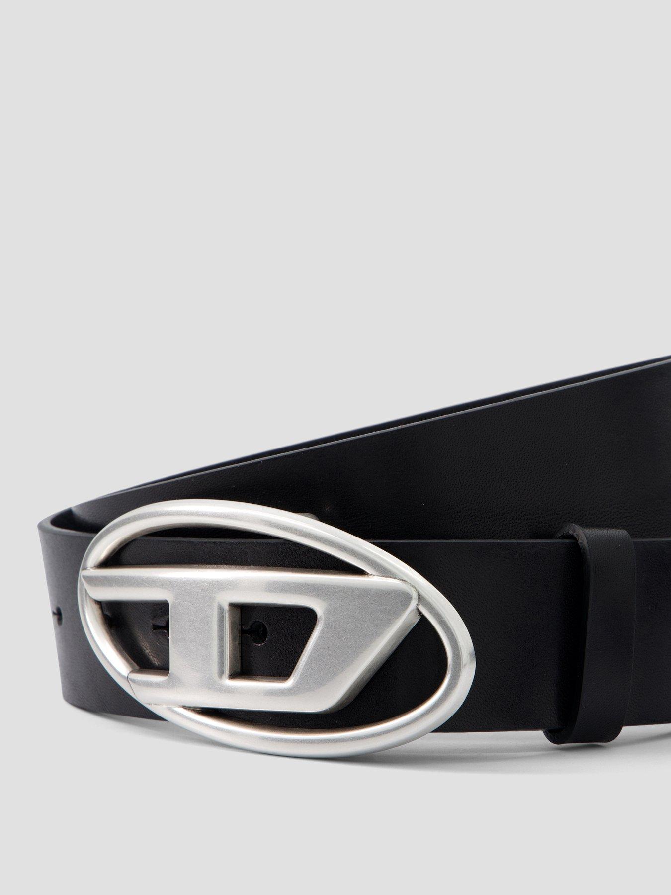 Image 2 of 4 of Diesel D-Oval Leather Belt - Black