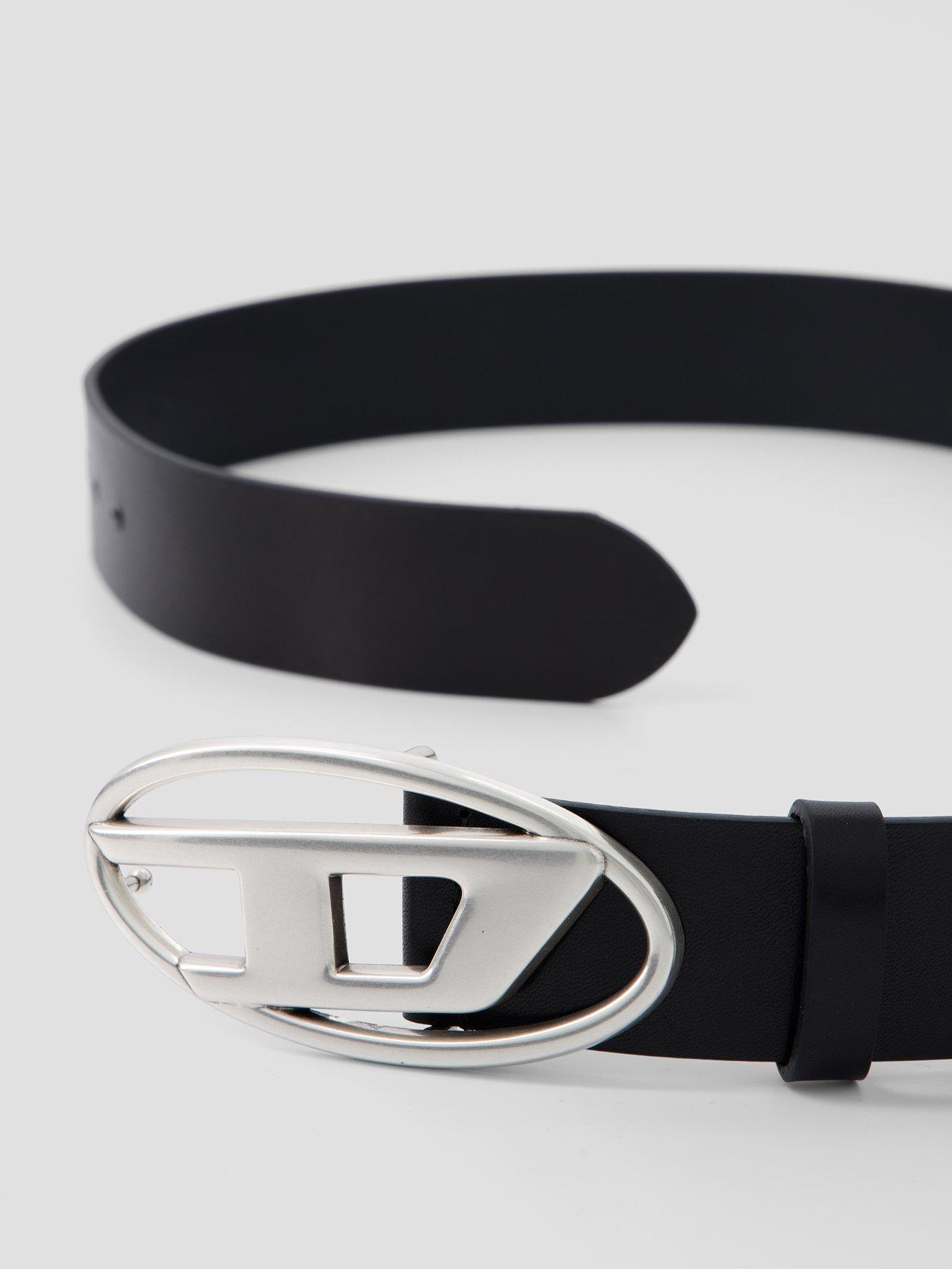 Image 3 of 4 of Diesel D-Oval Leather Belt - Black