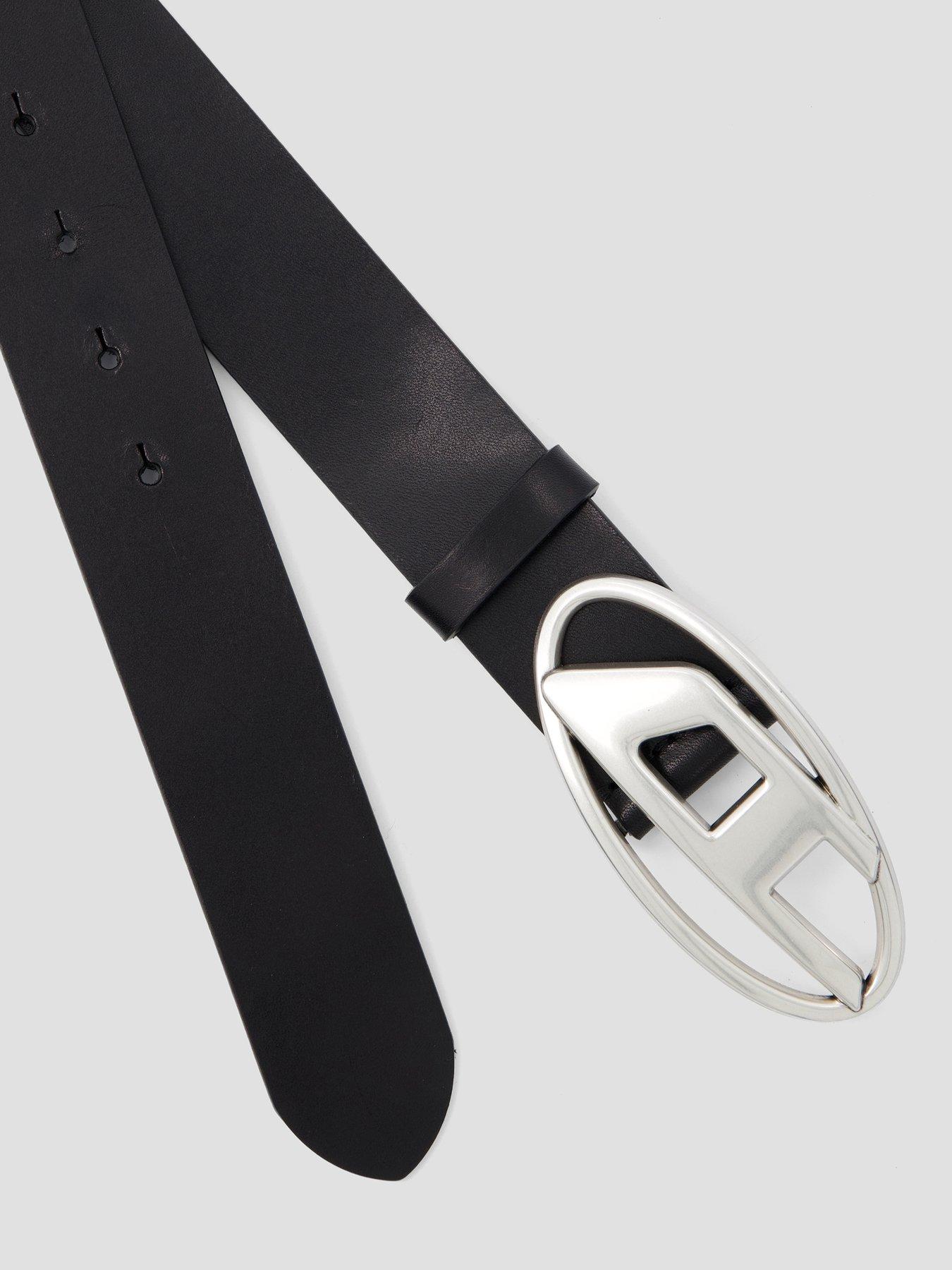 Image 4 of 4 of Diesel D-Oval Leather Belt - Black