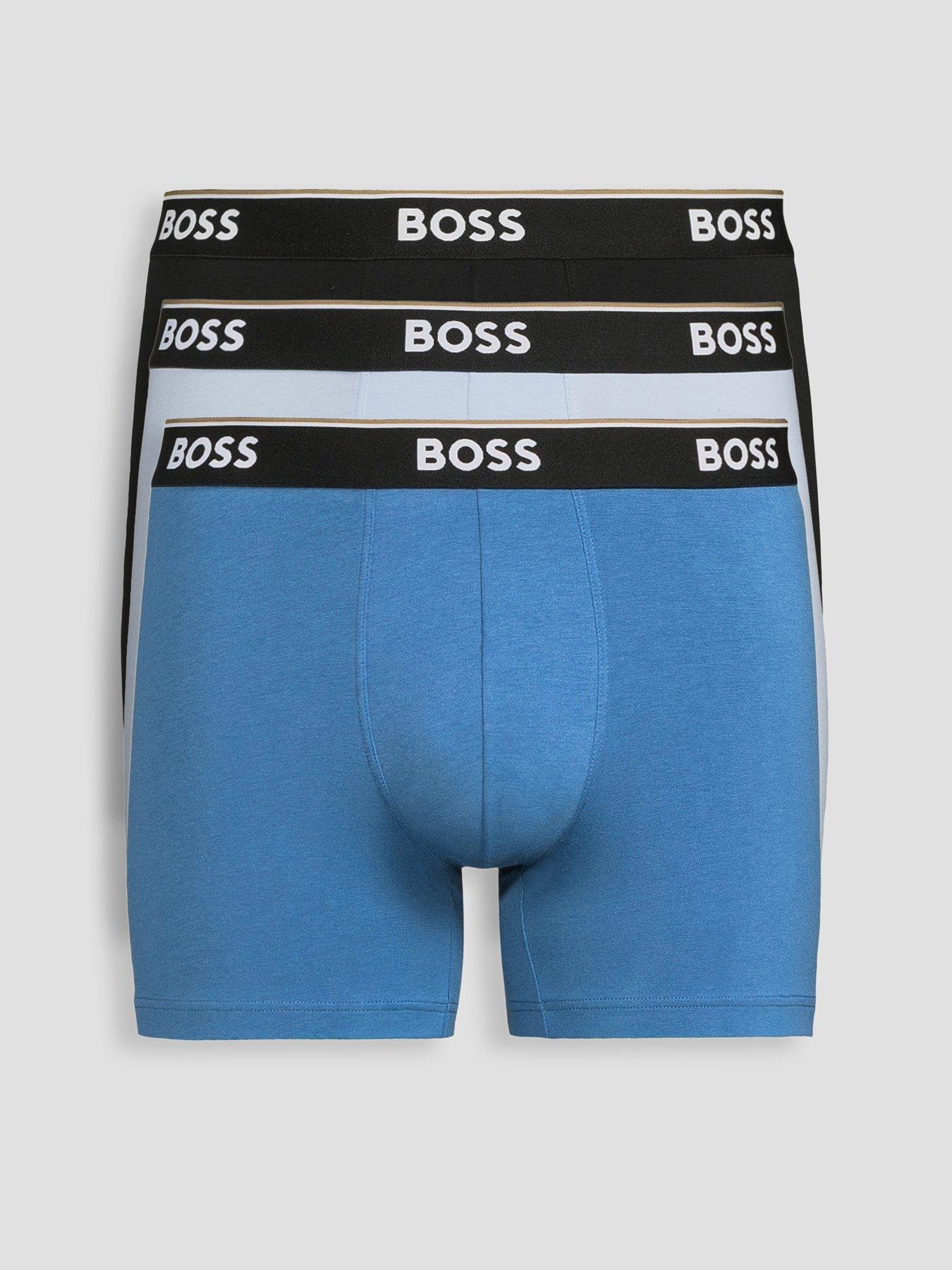 BOSS 3 Pack Power Boxer Briefs - Blue