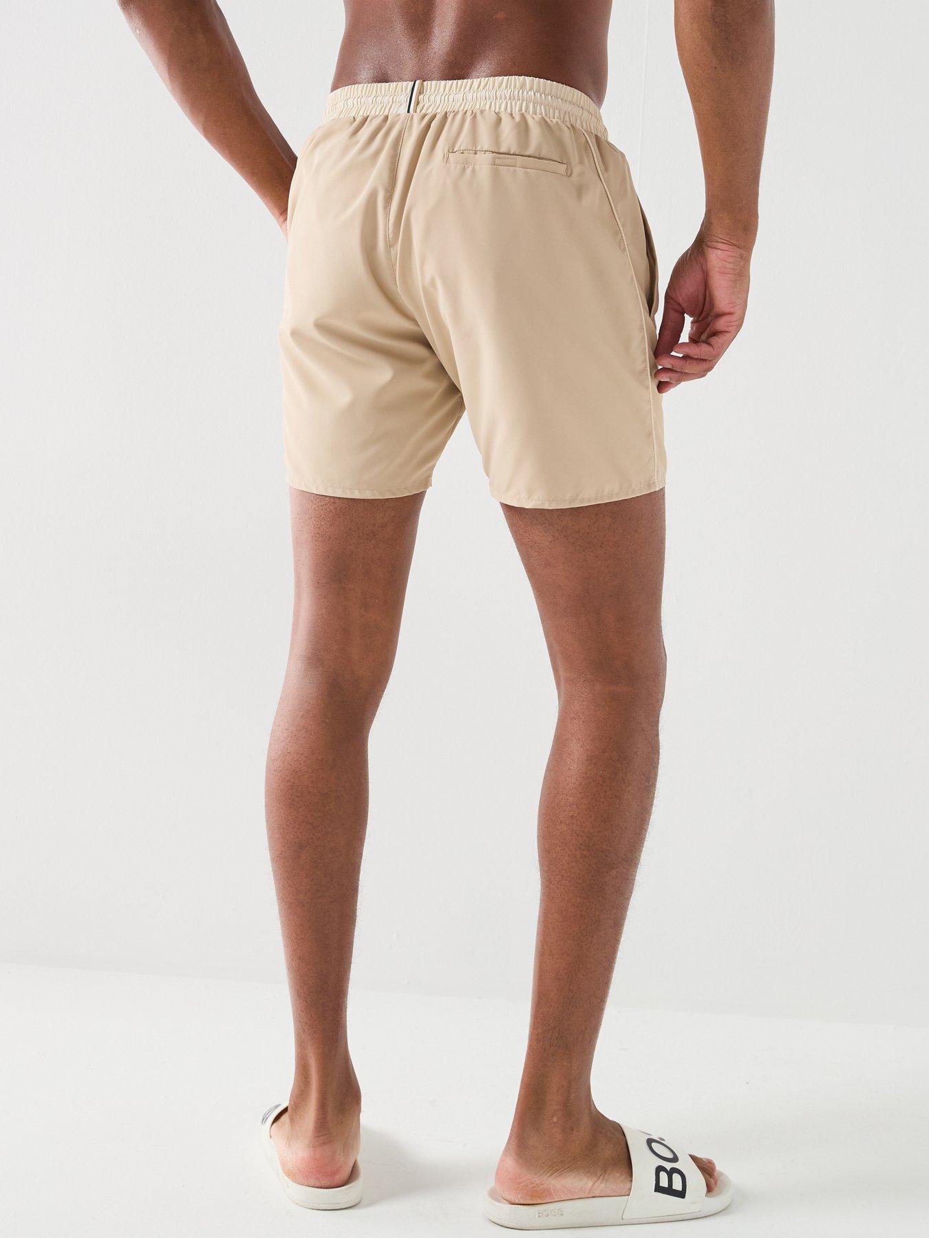 Image 2 of 4 of BOSS Starfish Swim Shorts &ndash; Light Beige