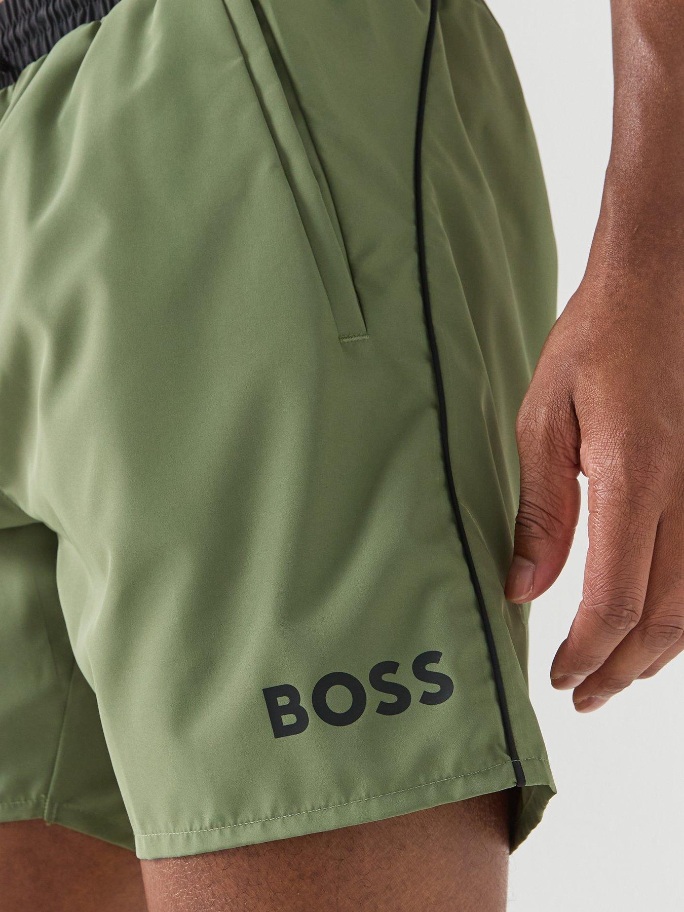 Image 4 of 5 of BOSS Starfish Swim Shorts - Dark Green