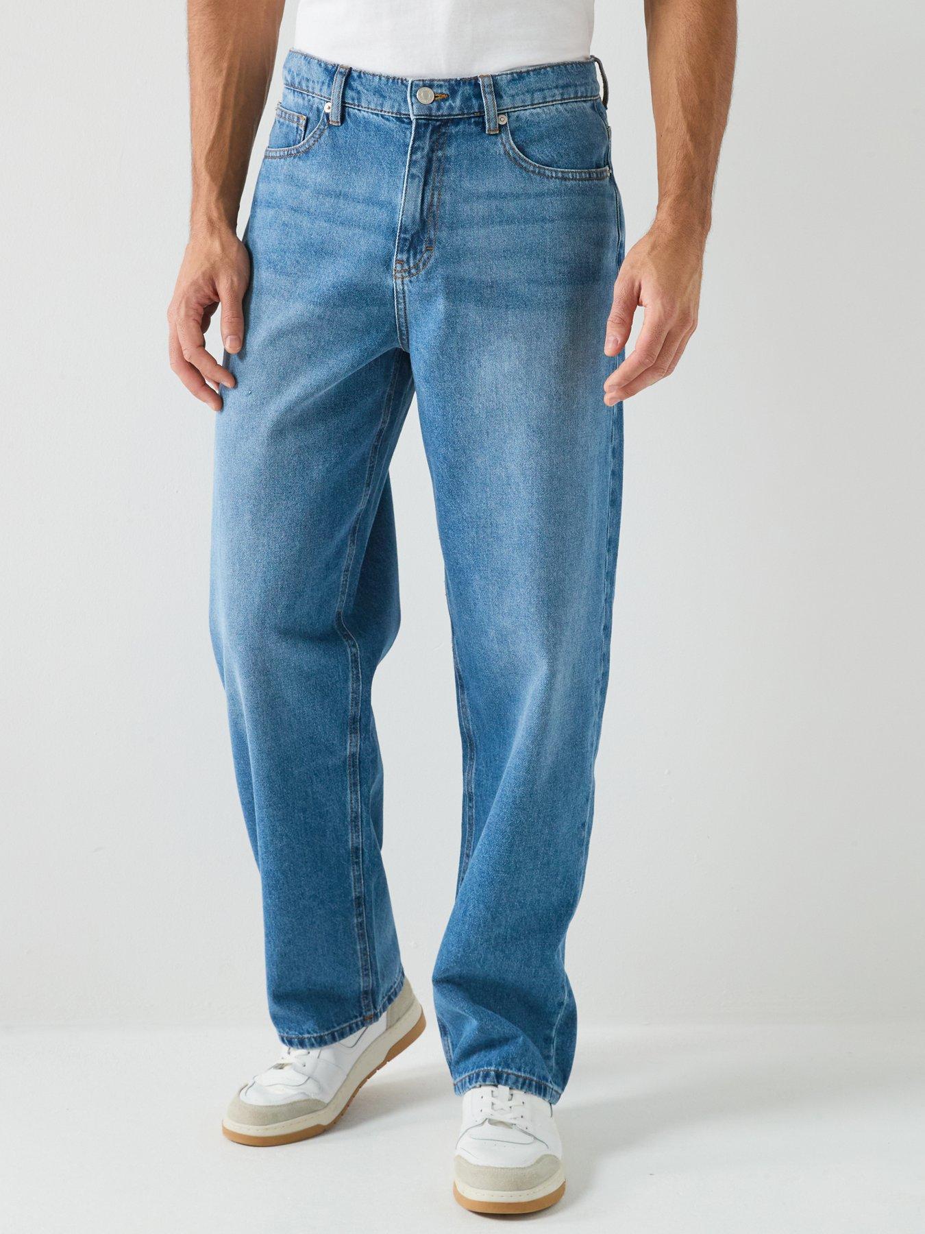 Les Deux Roi Washed Loose Fit Jeans - Mid Wash