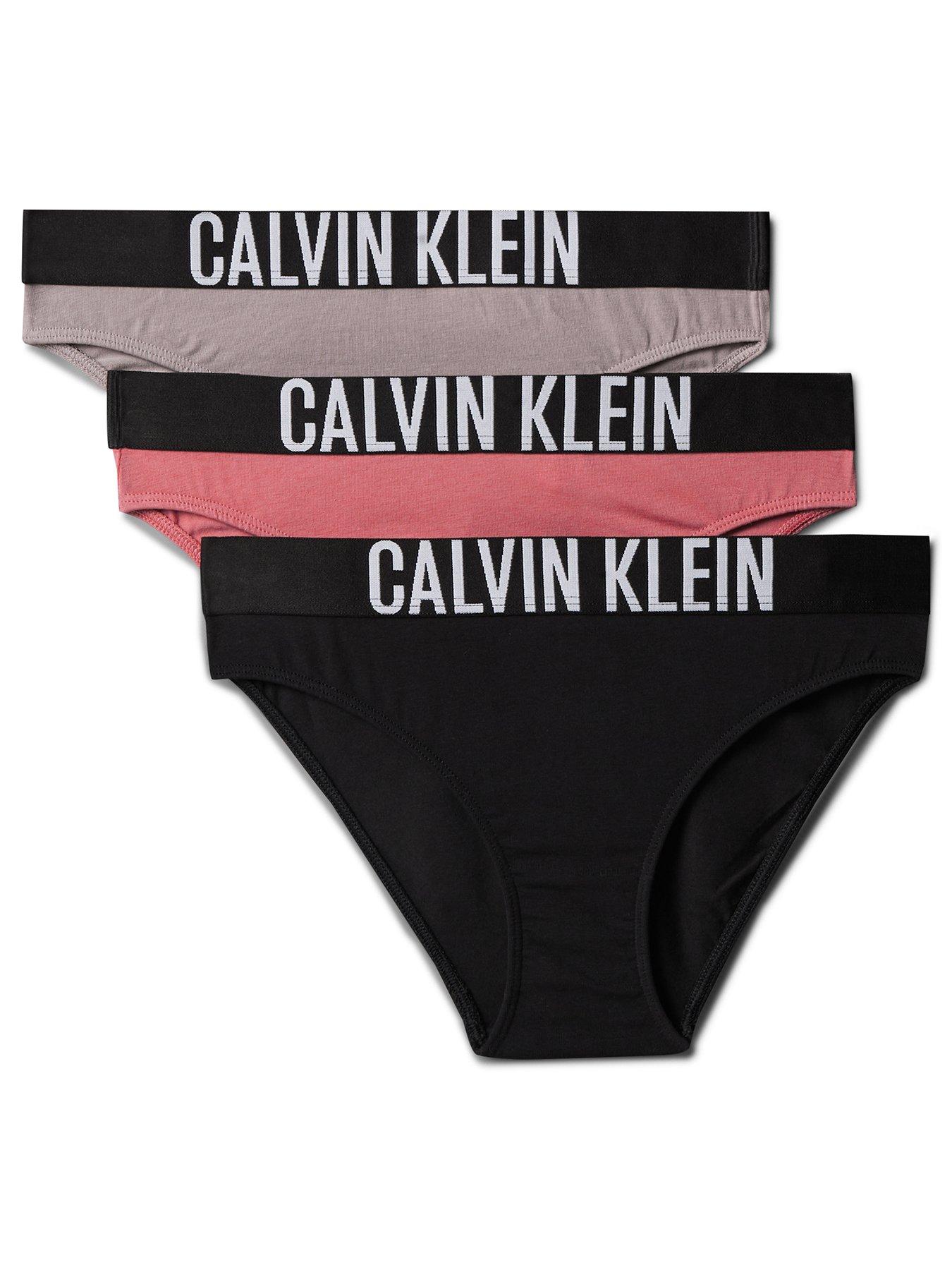 Image 2 of 2 of Calvin Klein Girls 3 Pack Intense Power Bikini Briefs - Multi