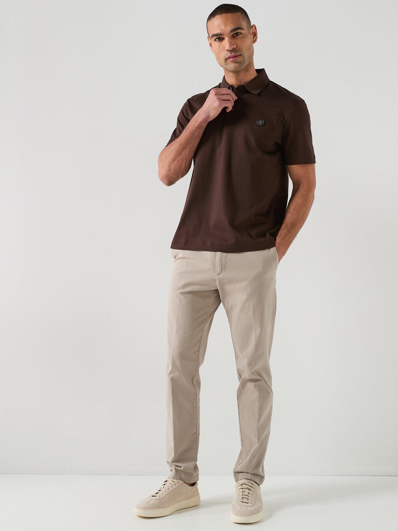 Image 3 of 5 of BOSS C-Parris Regular Fit Nickel Logo Polo Shirt - Brown