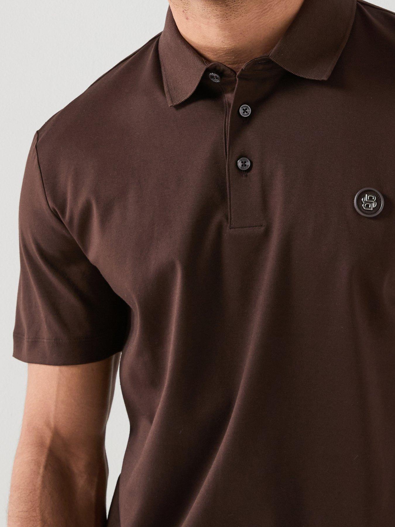 Image 5 of 5 of BOSS C-Parris Regular Fit Nickel Logo Polo Shirt - Brown