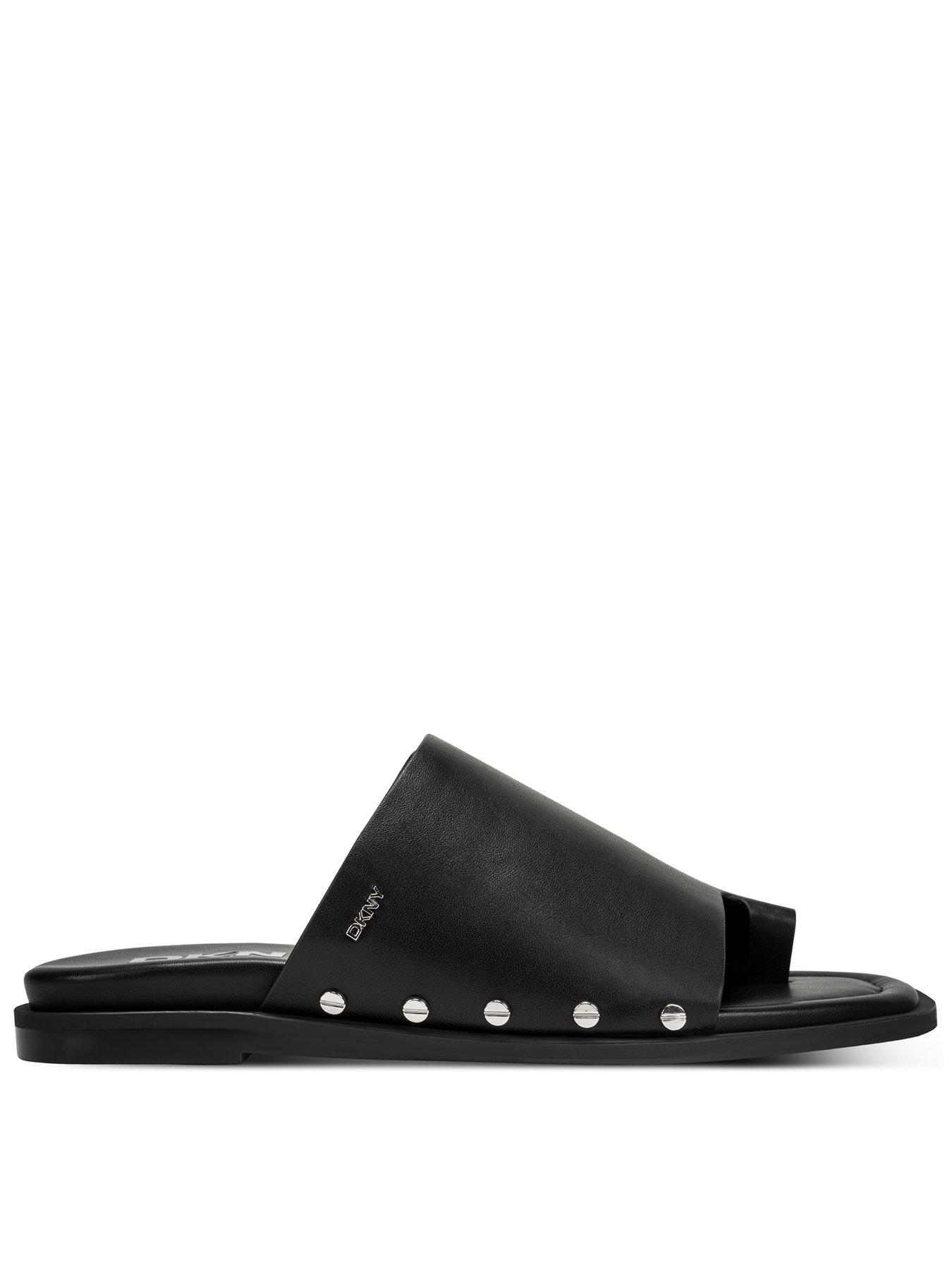 DKNY Colwyn - Flat Sandal With Toe Loop - Black