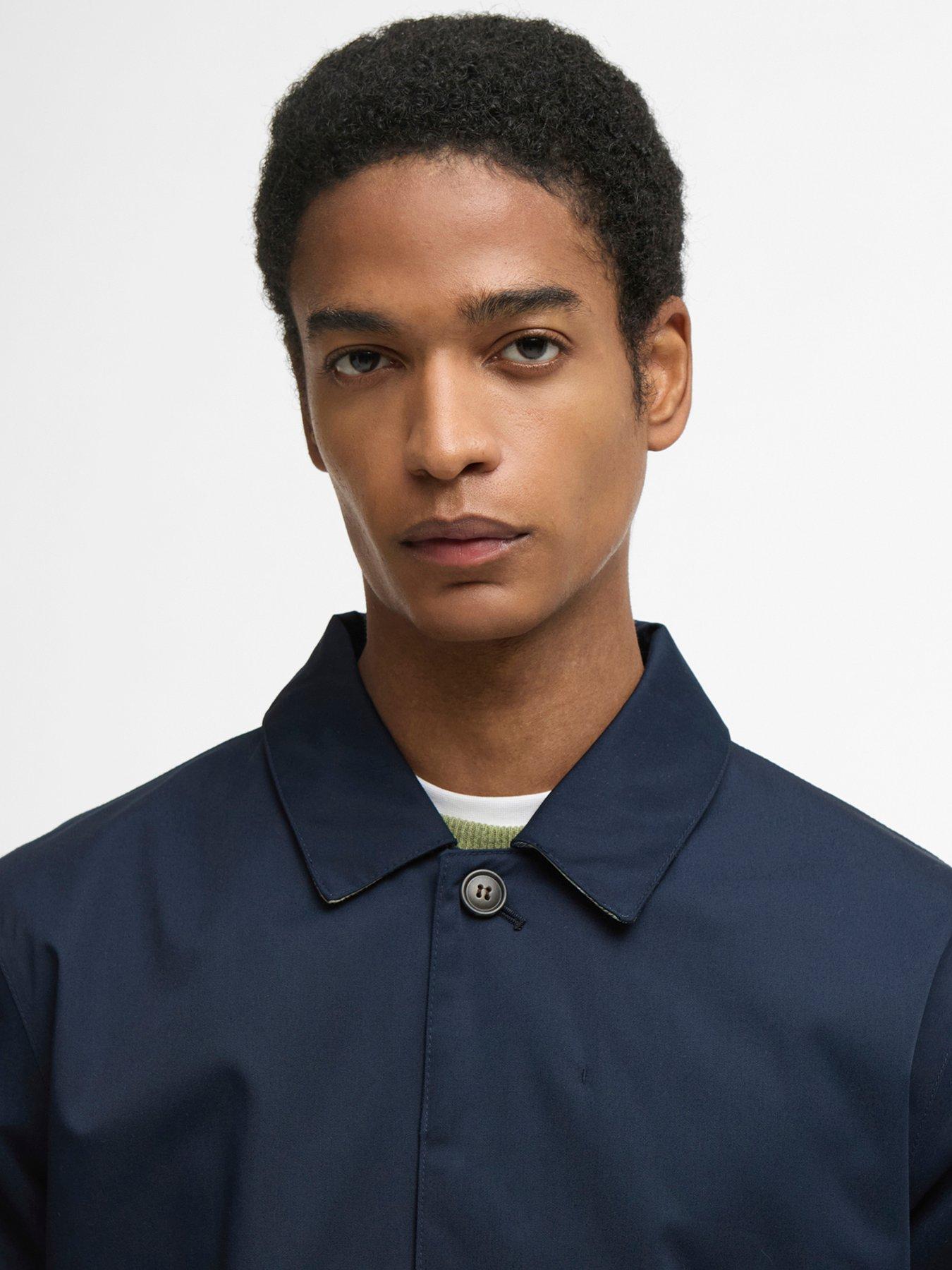 Barbour Rokig Waterproof Mac Jacket - Navy | Very
