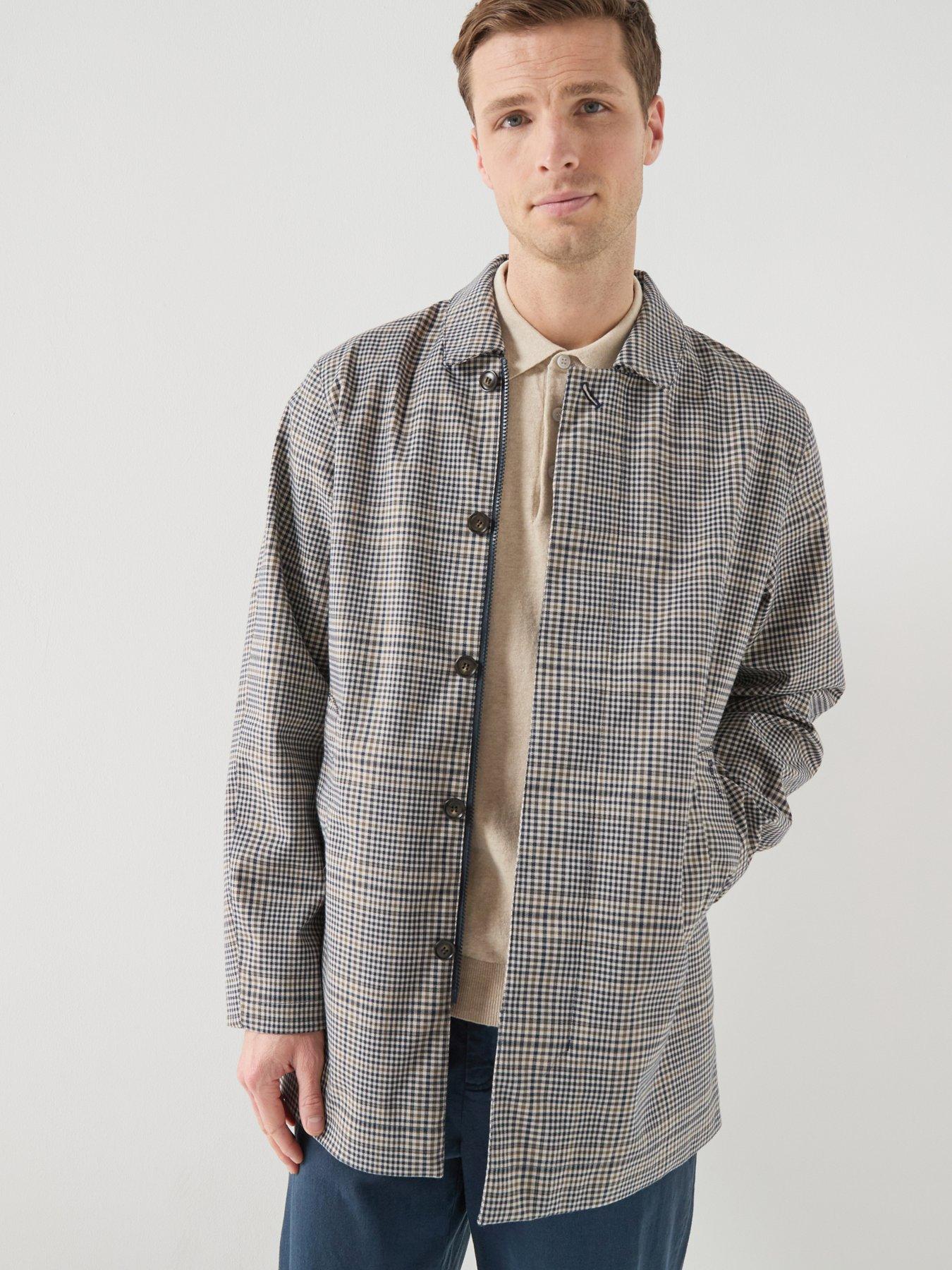 Barbour Rokig Check Waterproof Mac Jacket - Grey