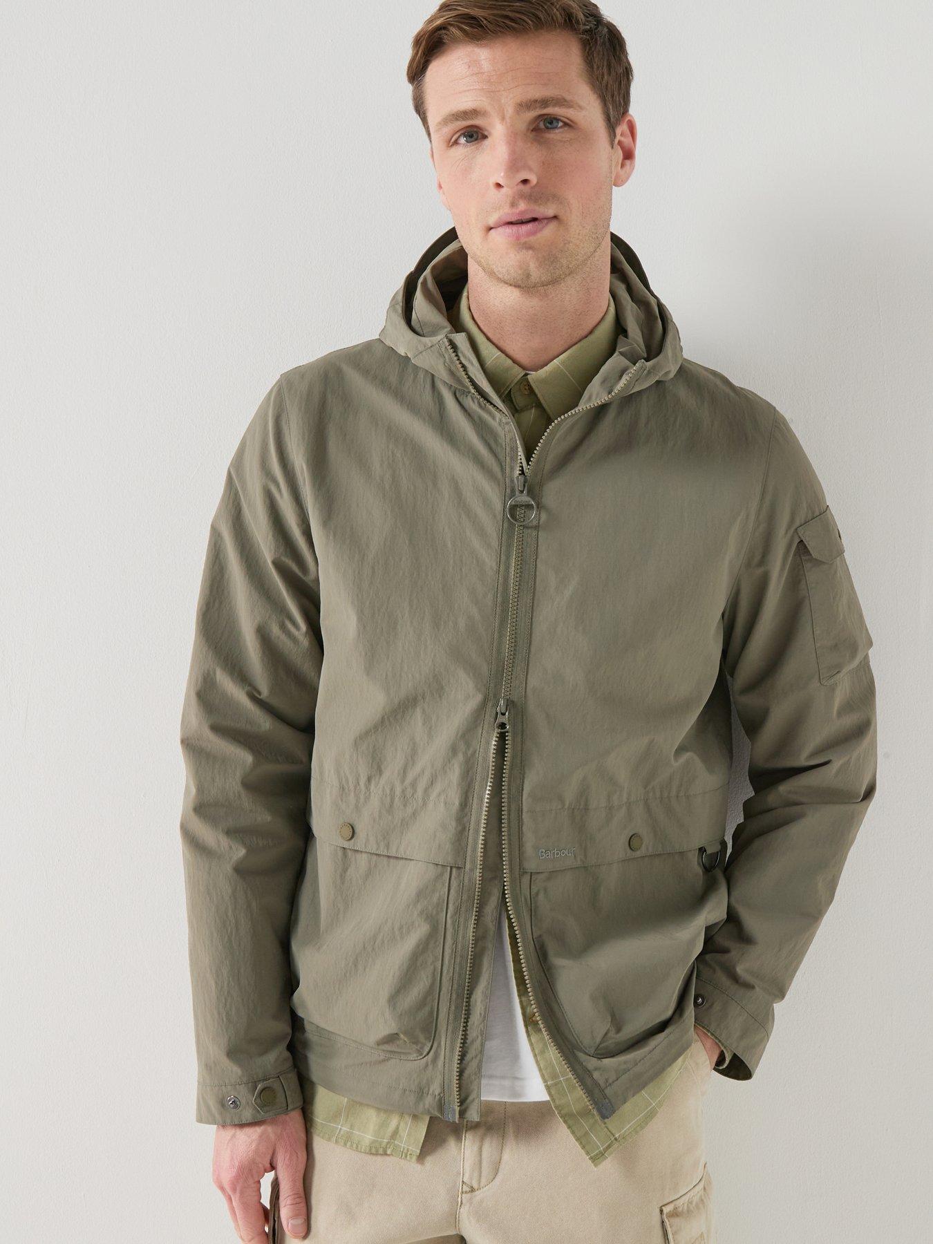 Image 1 of 6 of Barbour Modern Rokig Hooded Showerproof Jacket - Khaki