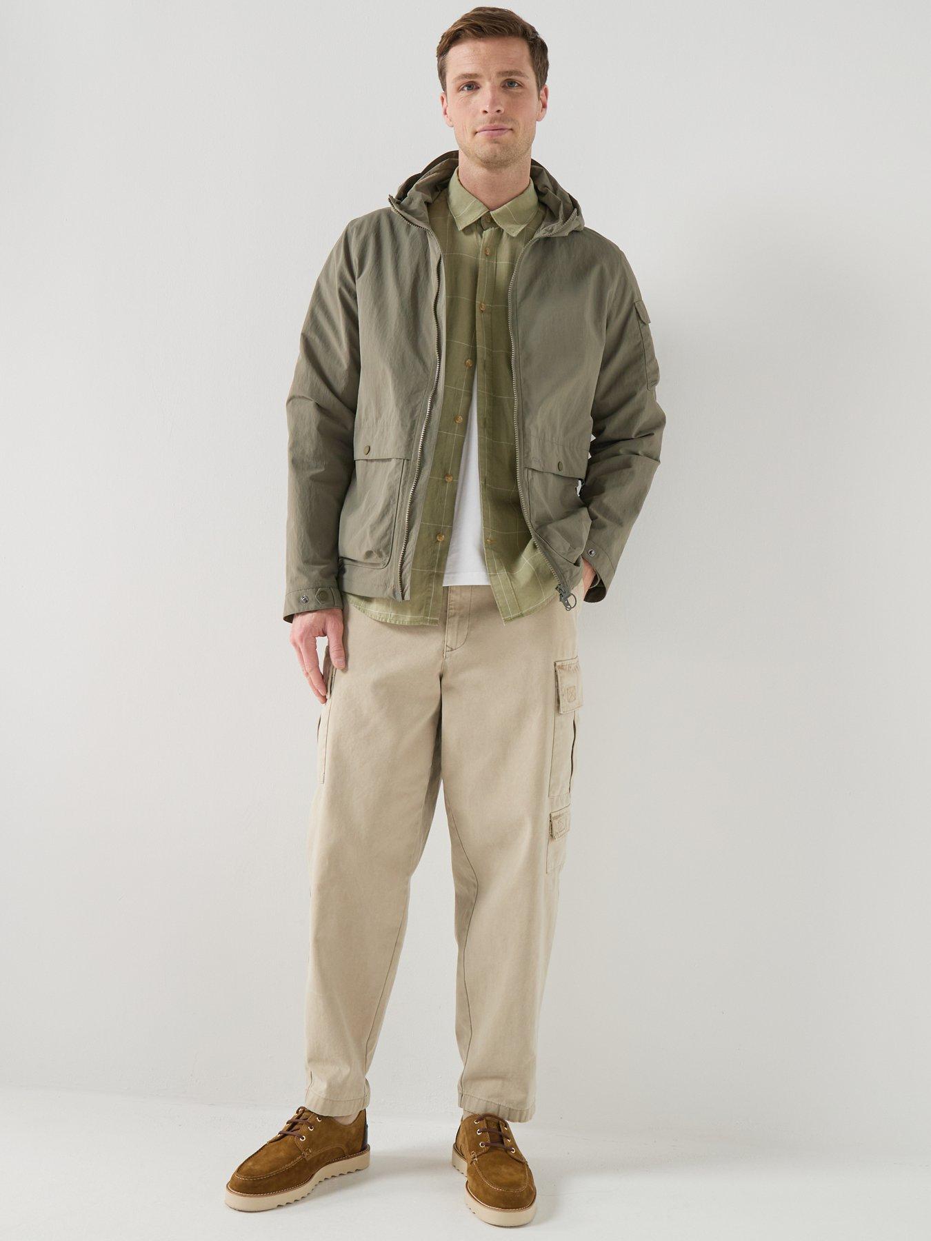 Image 3 of 6 of Barbour Modern Rokig Hooded Showerproof Jacket - Khaki