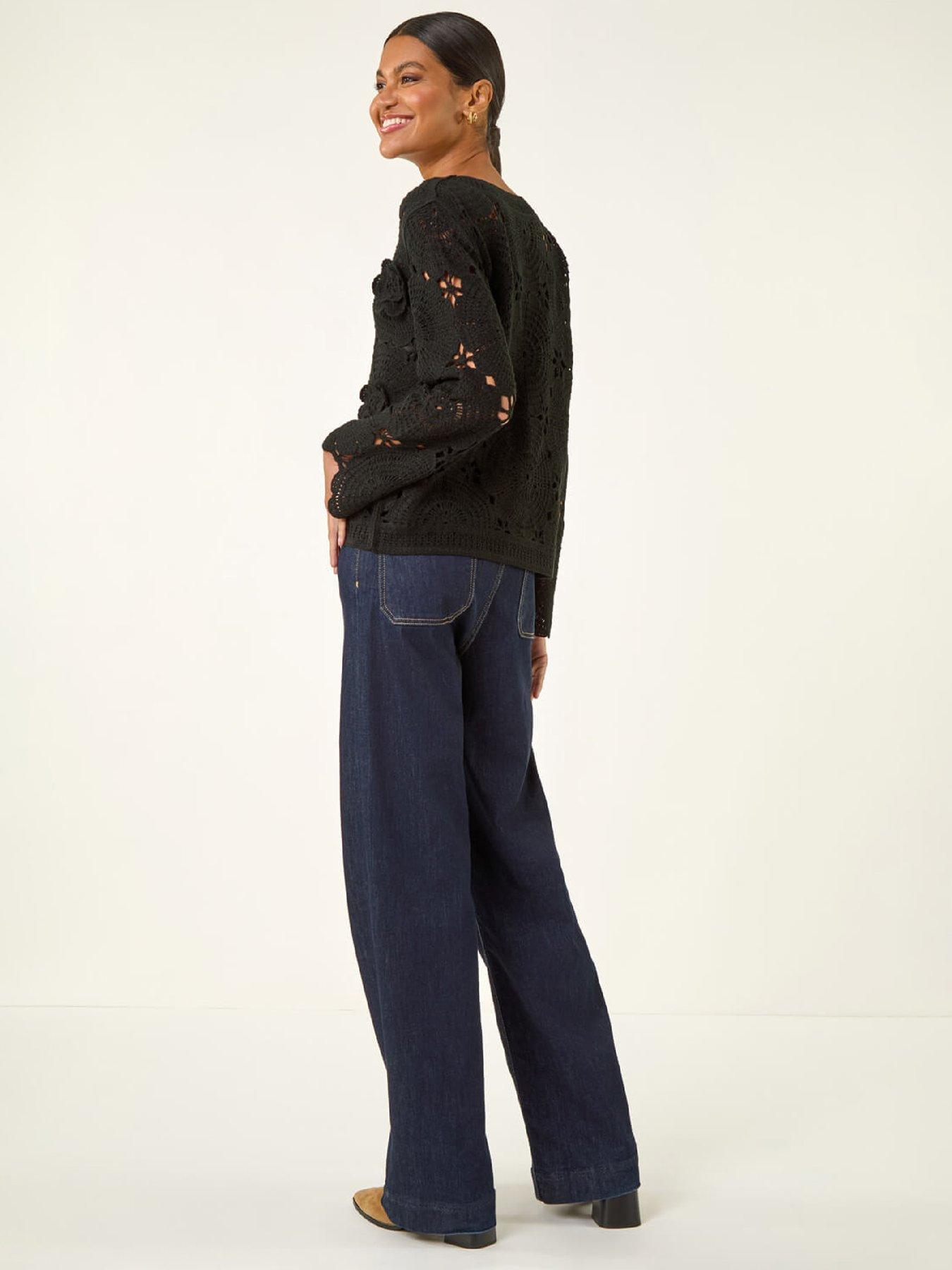 Image 2 of 5 of Roman Crochet Floral Knit Jumper