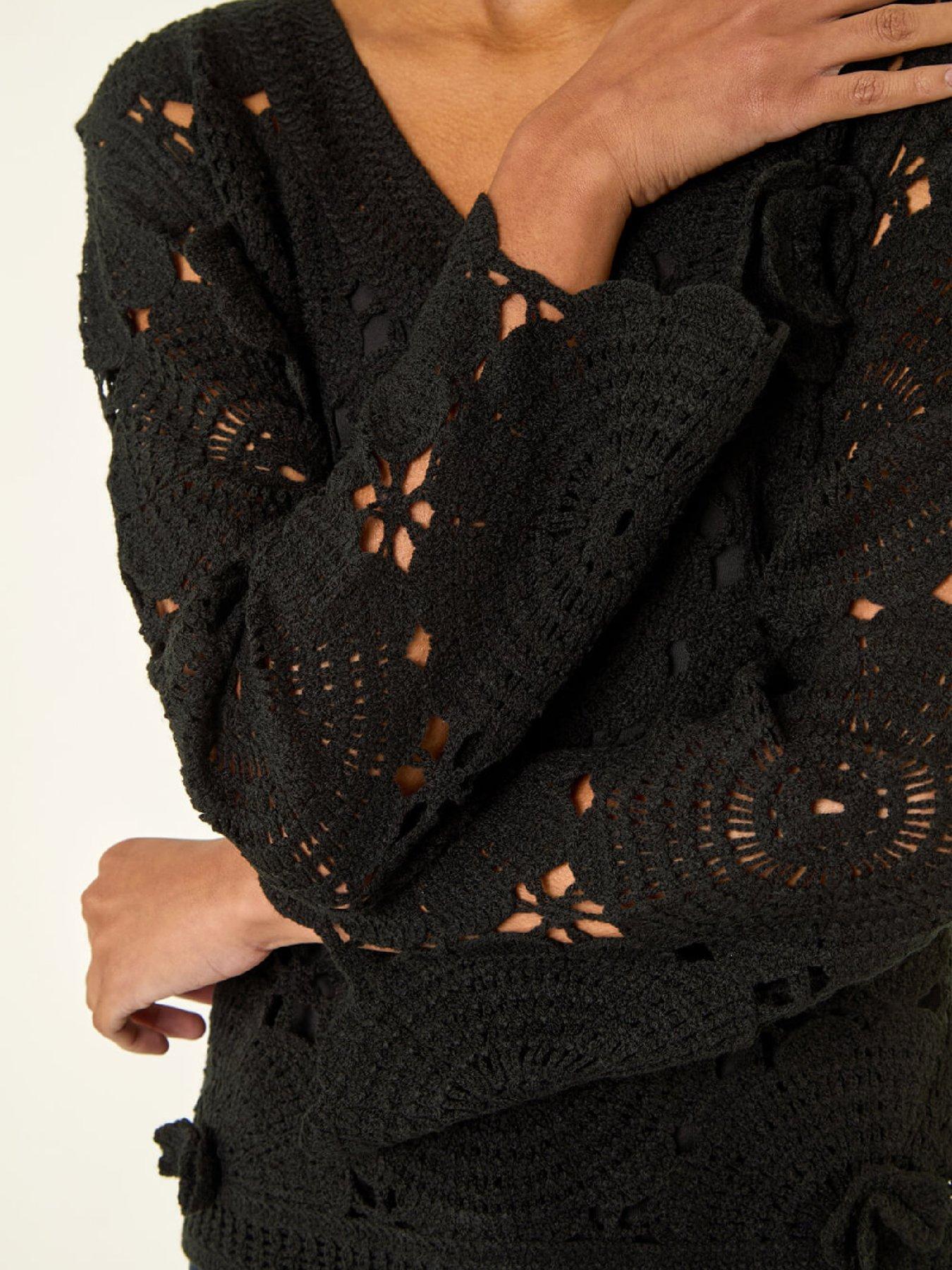 Image 5 of 5 of Roman Crochet Floral Knit Jumper