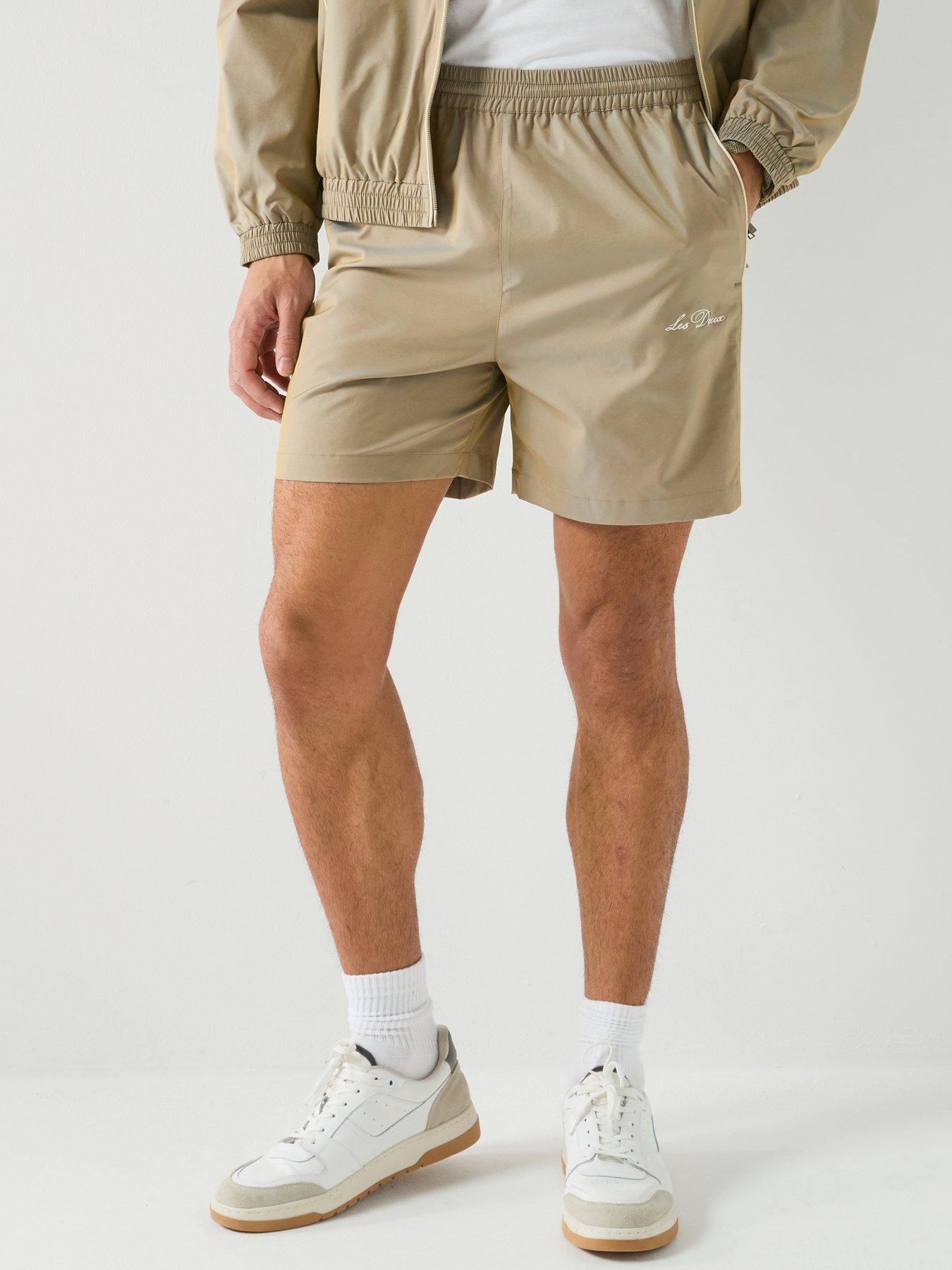 Les Deux Smith Piped Track Shorts, Beige, Size 2Xl, Men