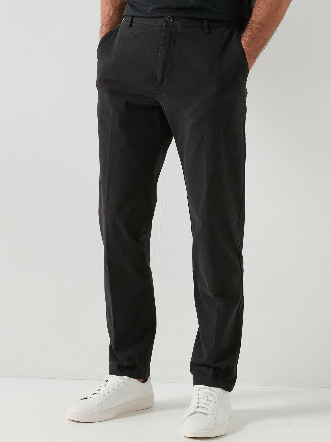 BOSS Modern Fit Chinos, Black, Size 32, Inside Leg Regular, Men
