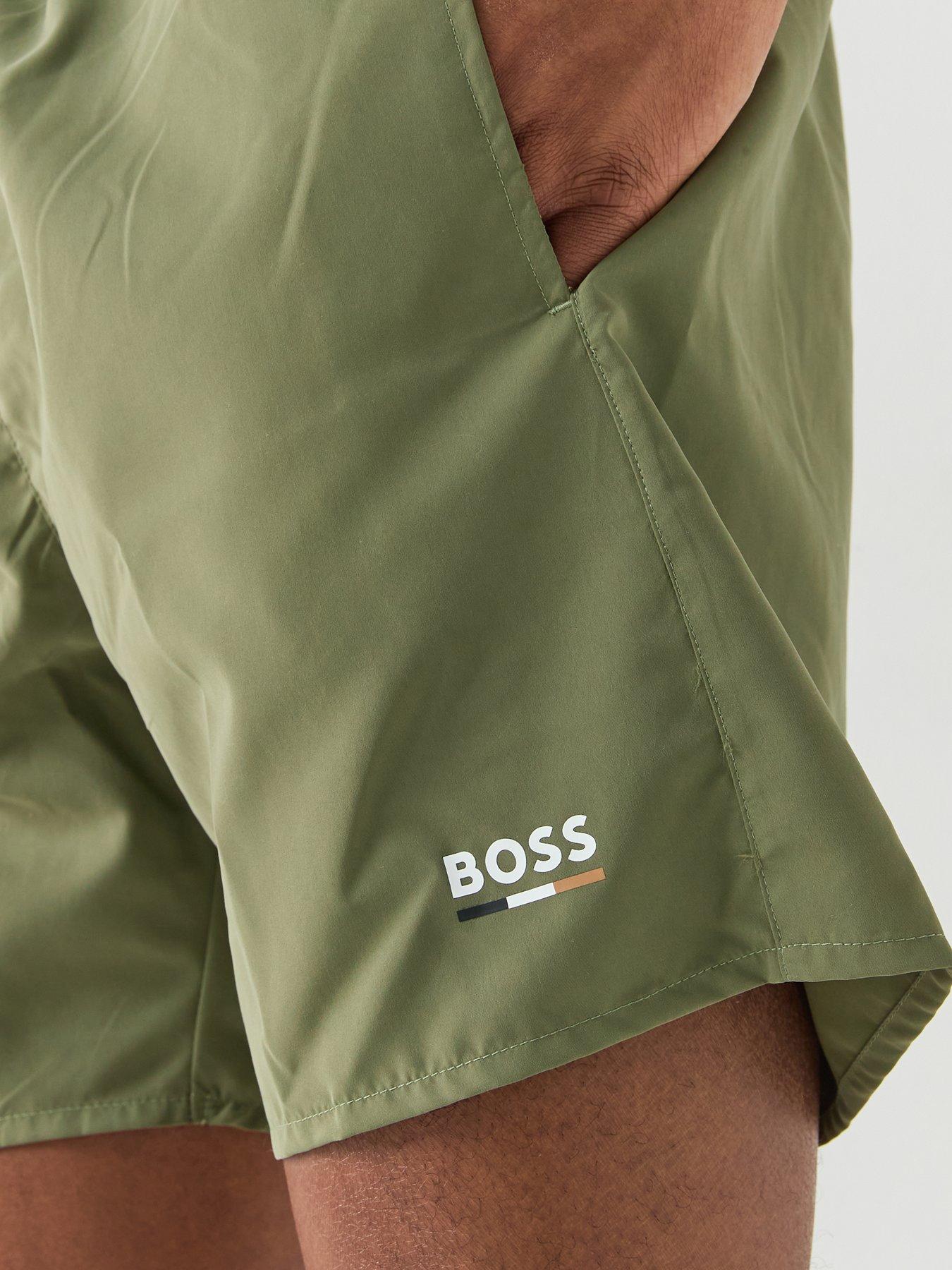 Image 4 of 6 of BOSS Swordfish Swim Shorts - Dark Green