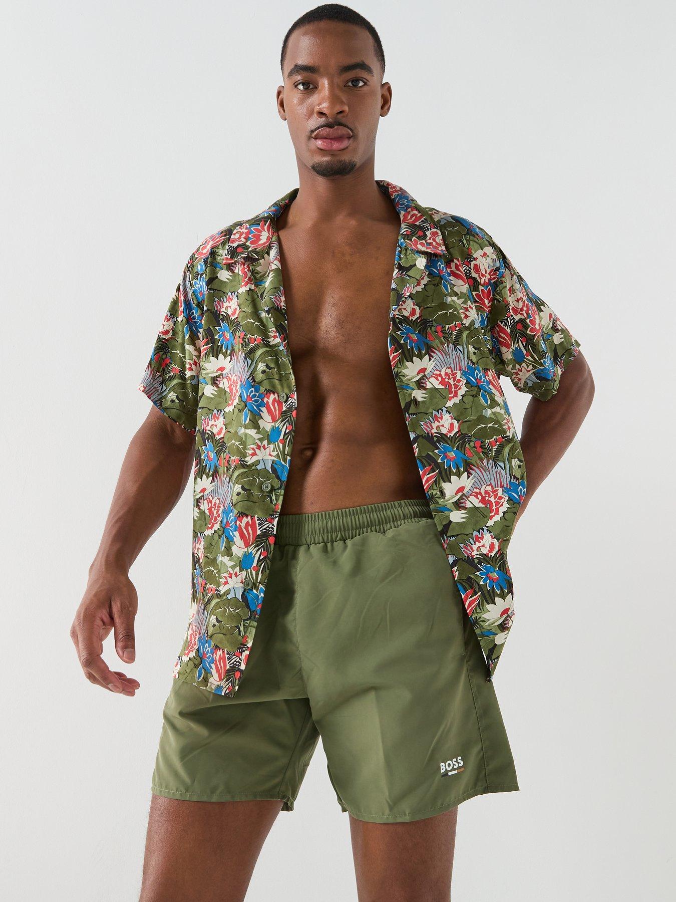 Image 6 of 6 of BOSS Swordfish Swim Shorts - Dark Green