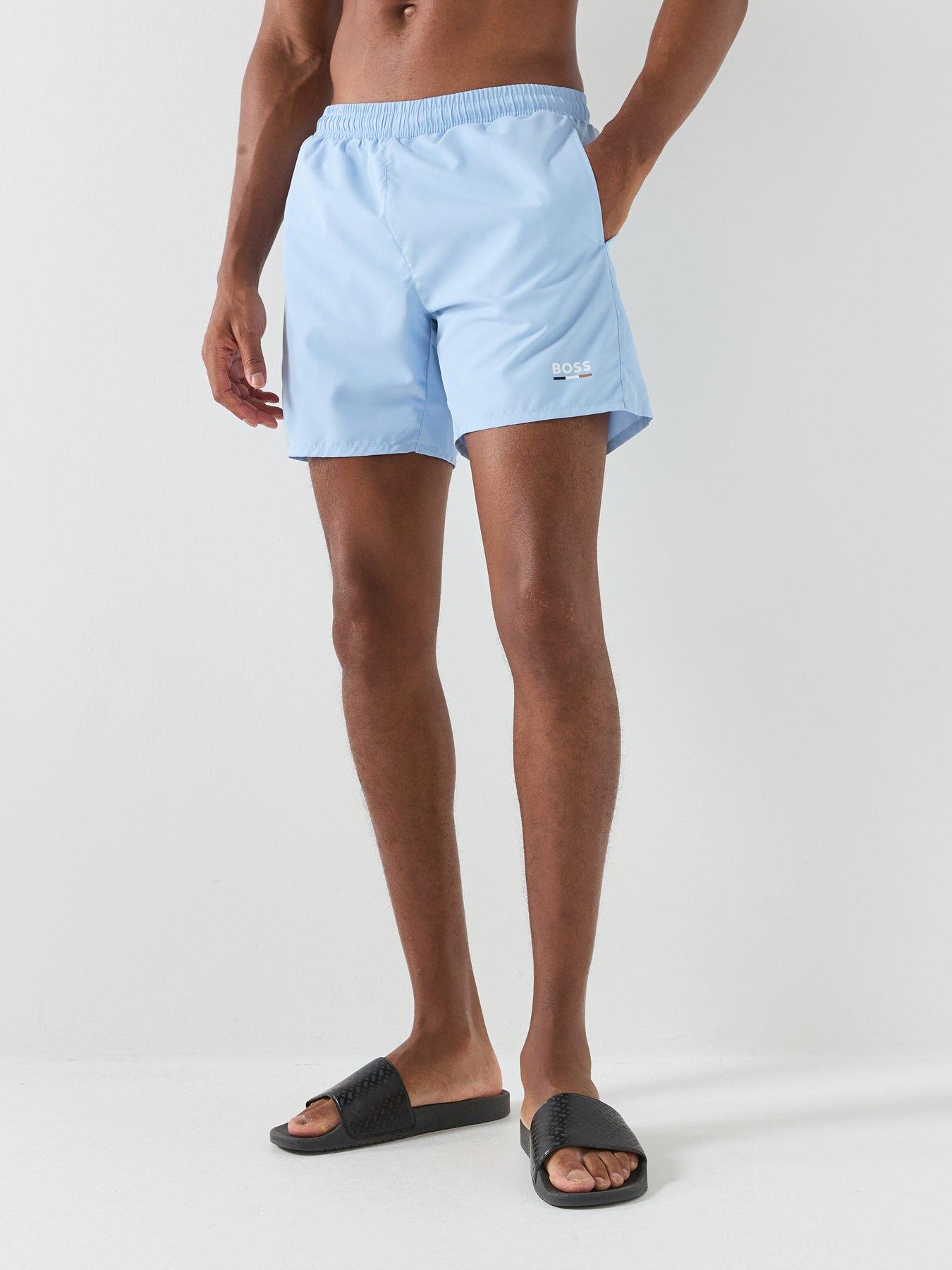 BOSS Swordfish Swim Shorts, Light Blue, Size L, Men