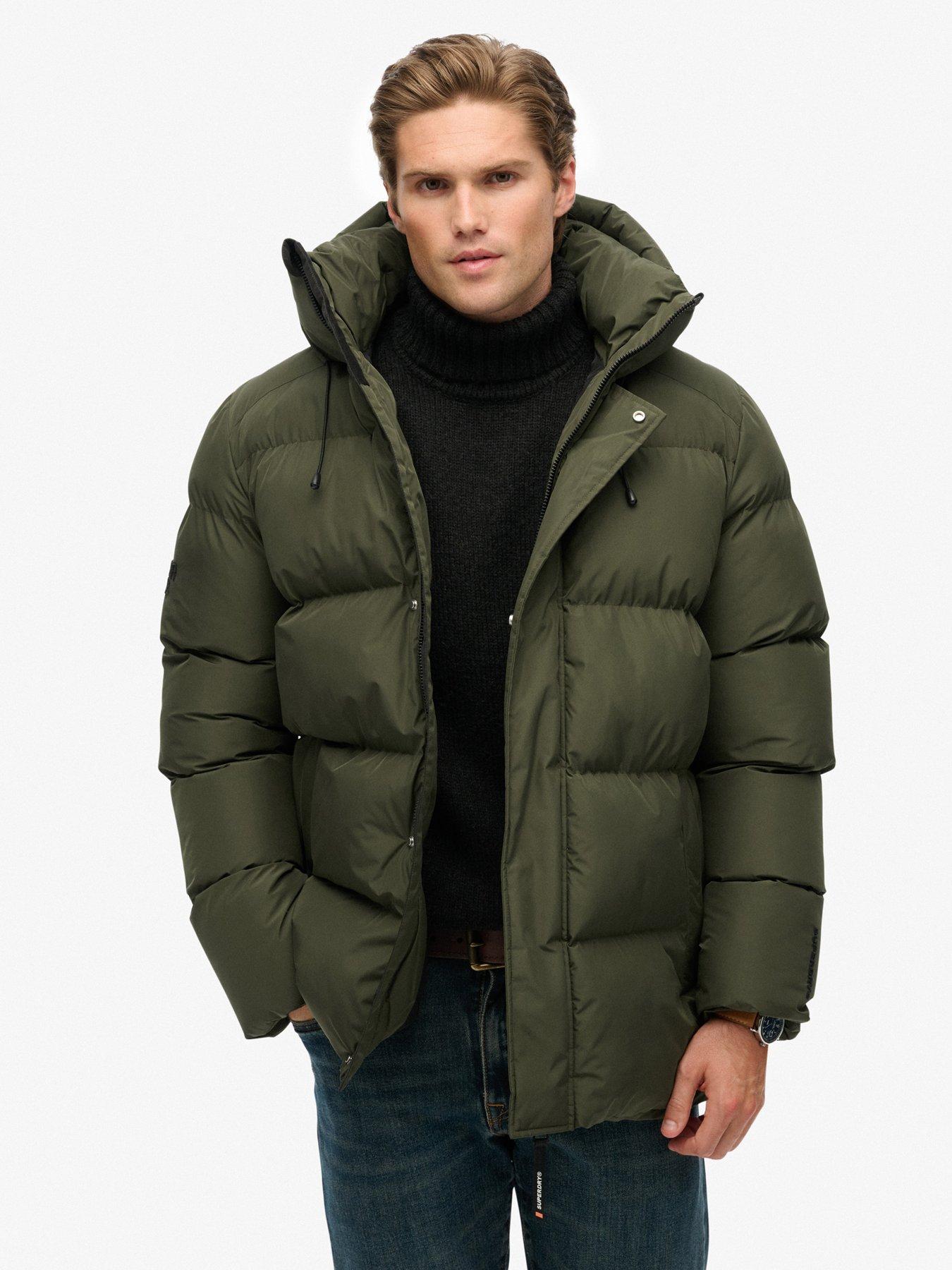 Superdry Hooded 5 Baffle Sports Jacket - Khaki