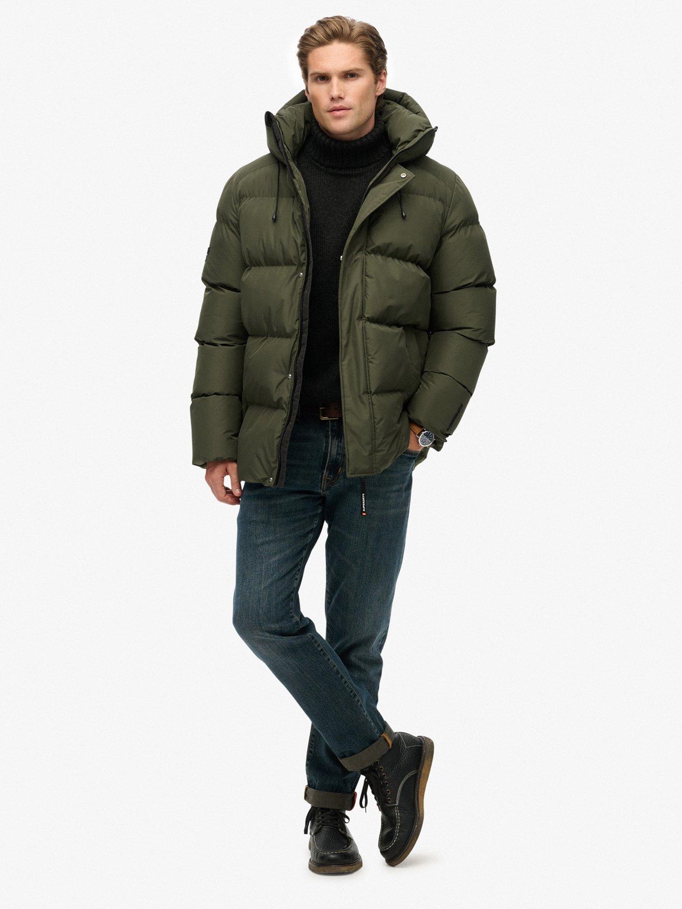 Image 3 of 7 of Superdry Hooded 5 Baffle Sports Jacket - Khaki