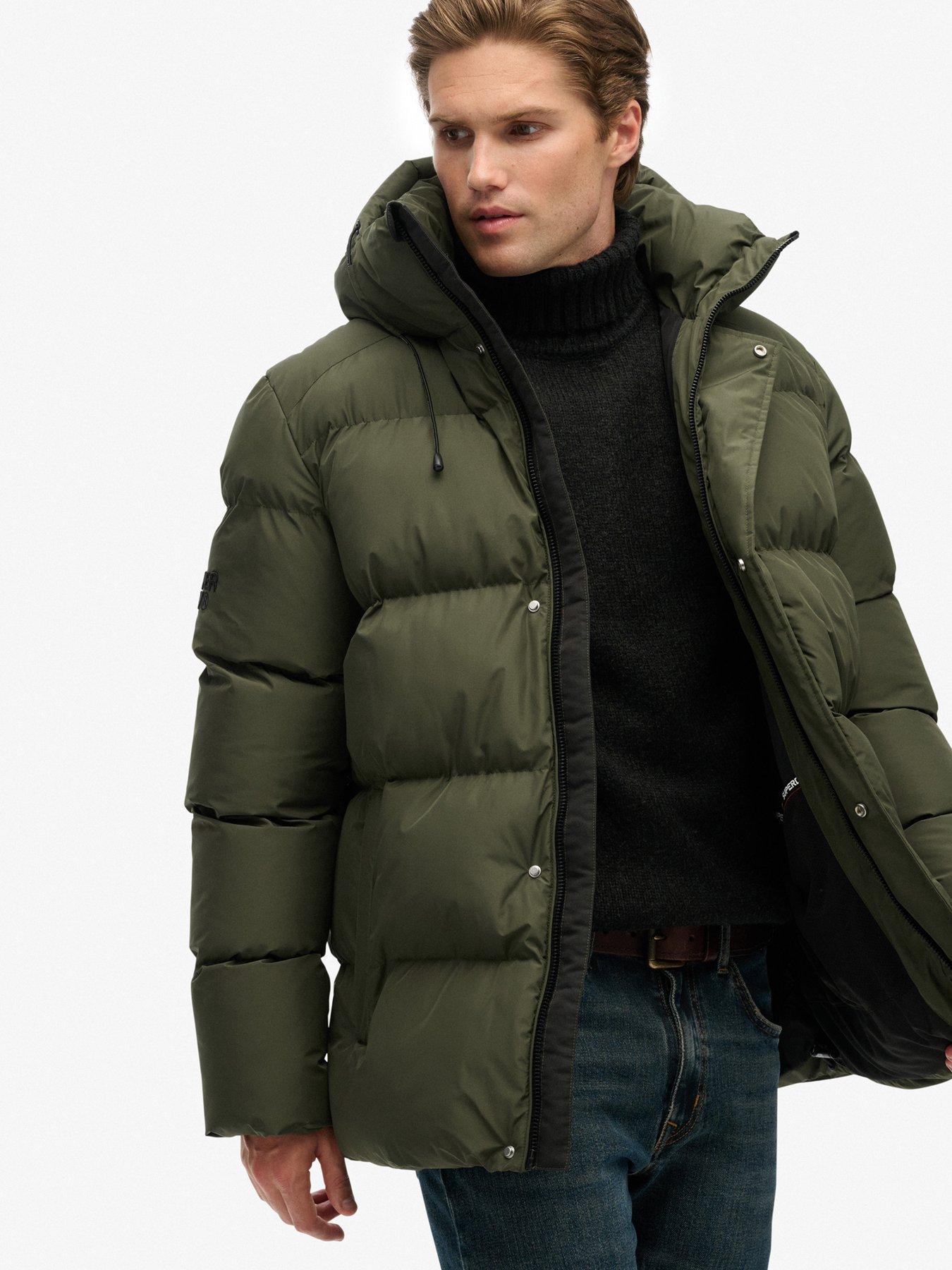 Image 6 of 7 of Superdry Hooded 5 Baffle Sports Jacket - Khaki